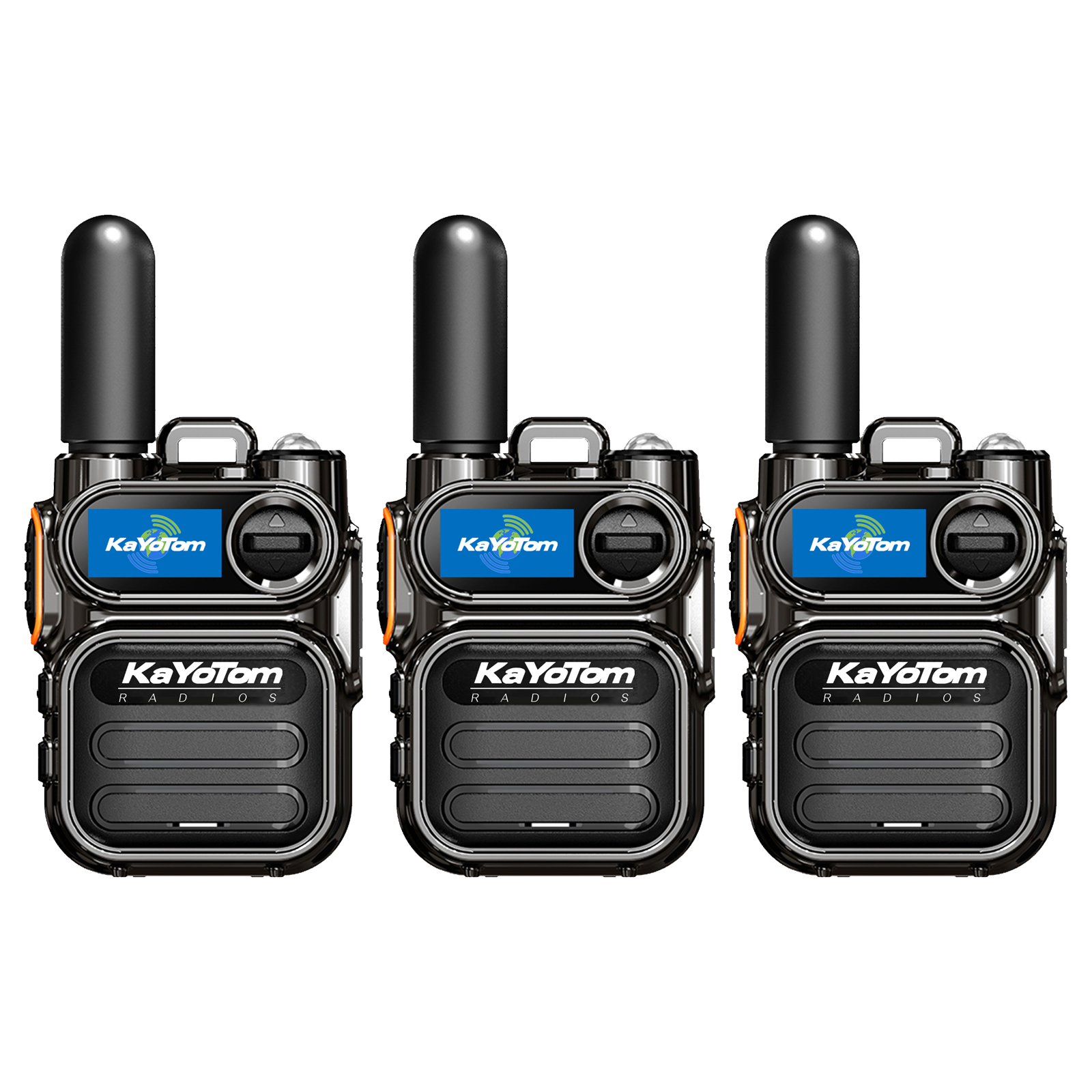 KaYoTom M11 Long Range Walkie Talkie – Global Two-Way Radio with Encrypted Communication, Unlimited Range, 72H Battery Life, HD Audio, Lightweight Design & Built-In LED Flashlight