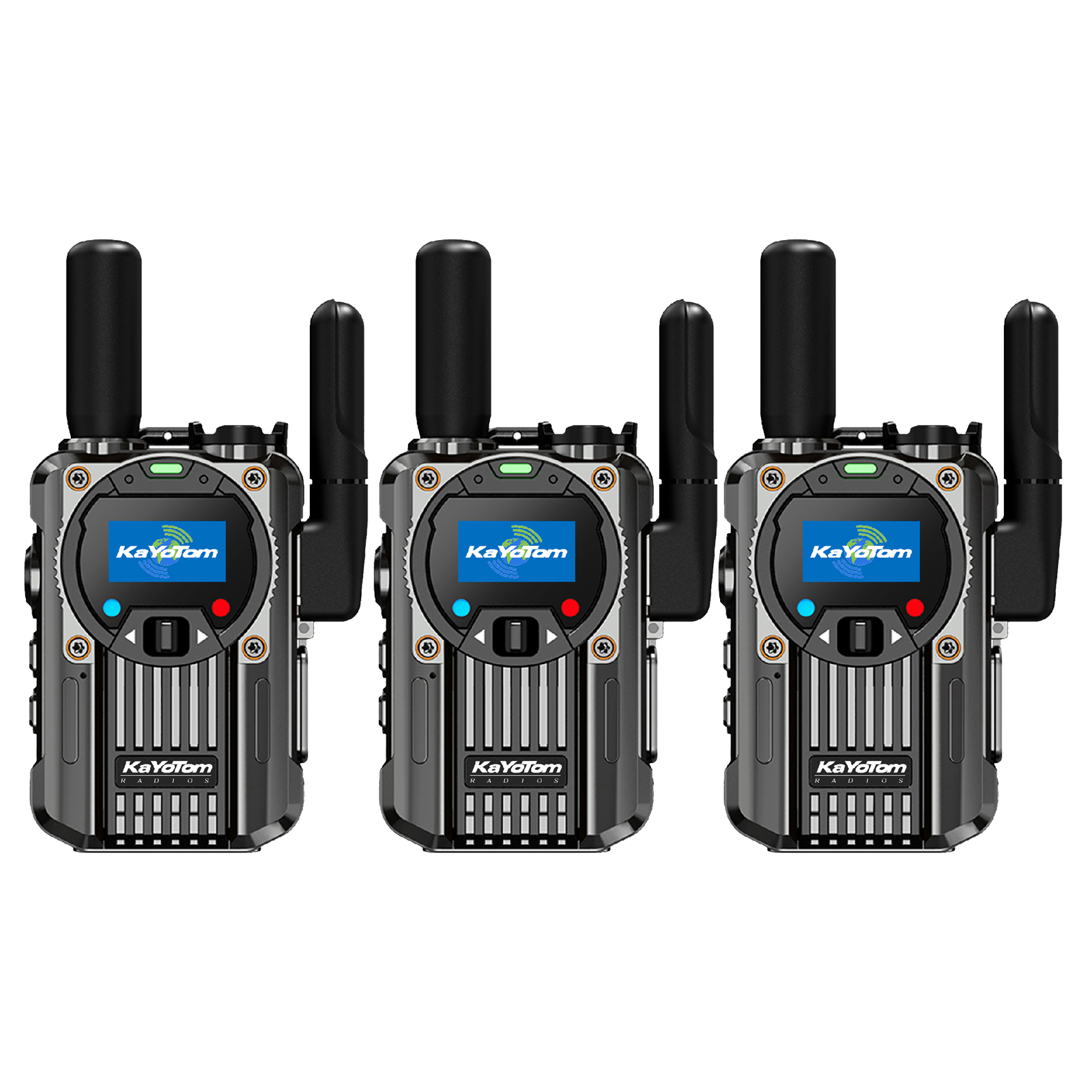 KaYoTom M66 Global Walkie Talkie – Unlimited Range 4G LTE Two-Way Radio with AES Encryption, 72H Battery, Built-in FM Radio & LED Flashlight, Lightweight Durable Design for Outdoor, Security & Emergency