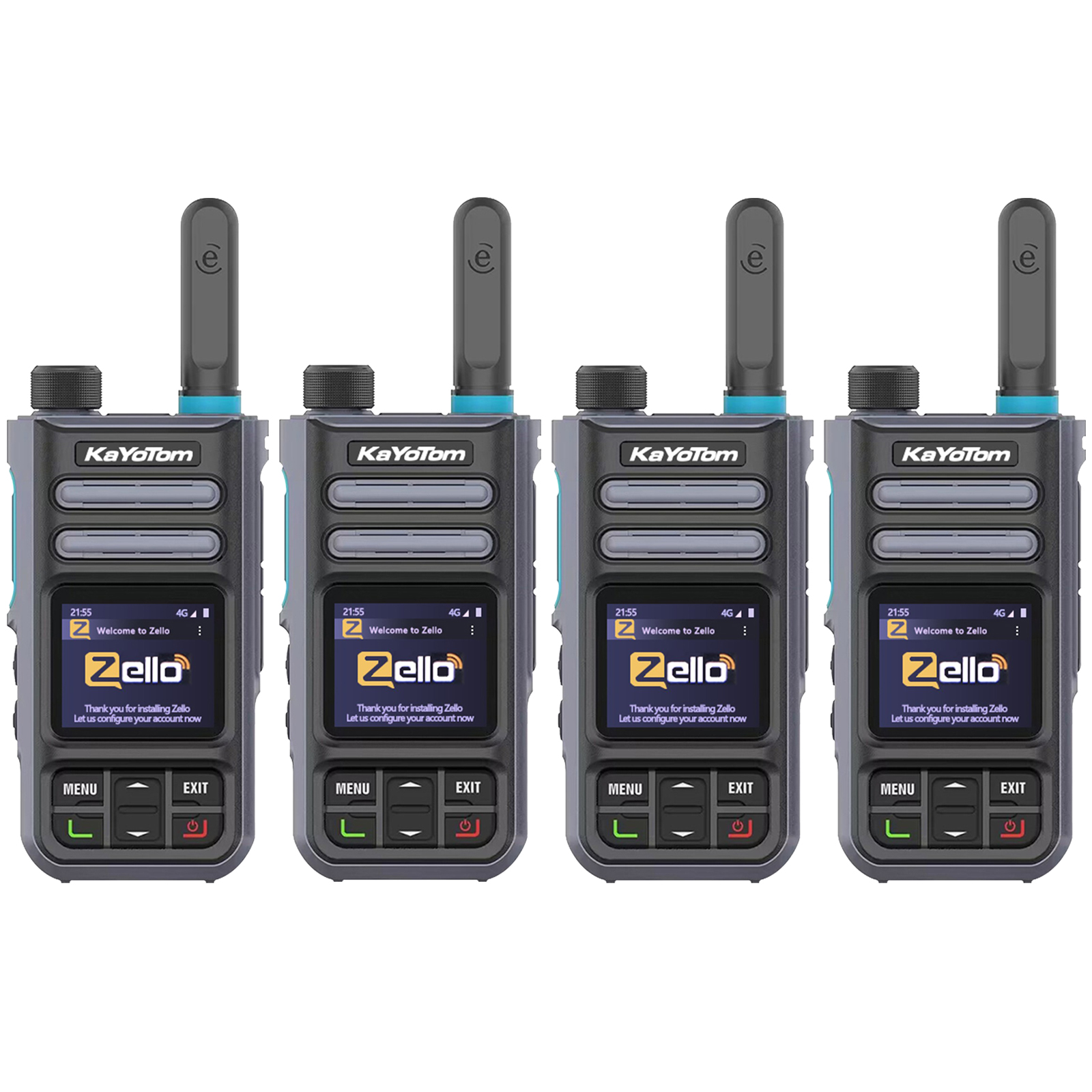 KaYoTom M16 Zello POC Global Encrypted Walkie Talkie Unlimited Range - IP67 waterproof, GPS tracking,  WiFi & Bluetooth, 72H Battery, 172 Countries Coverage