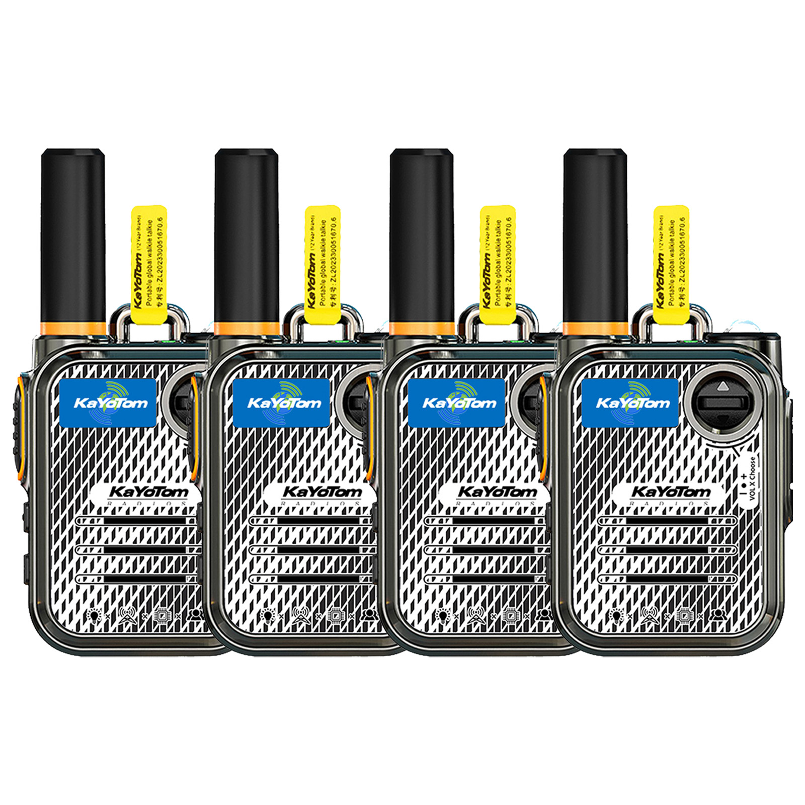 KaYoTom M22 Global Walkie Talkie Unlimited Range Encrypted Two-Way Radio - 72H Battery, HD Audio, Lightweight & LED Flashlight, 172 Countries Coverage