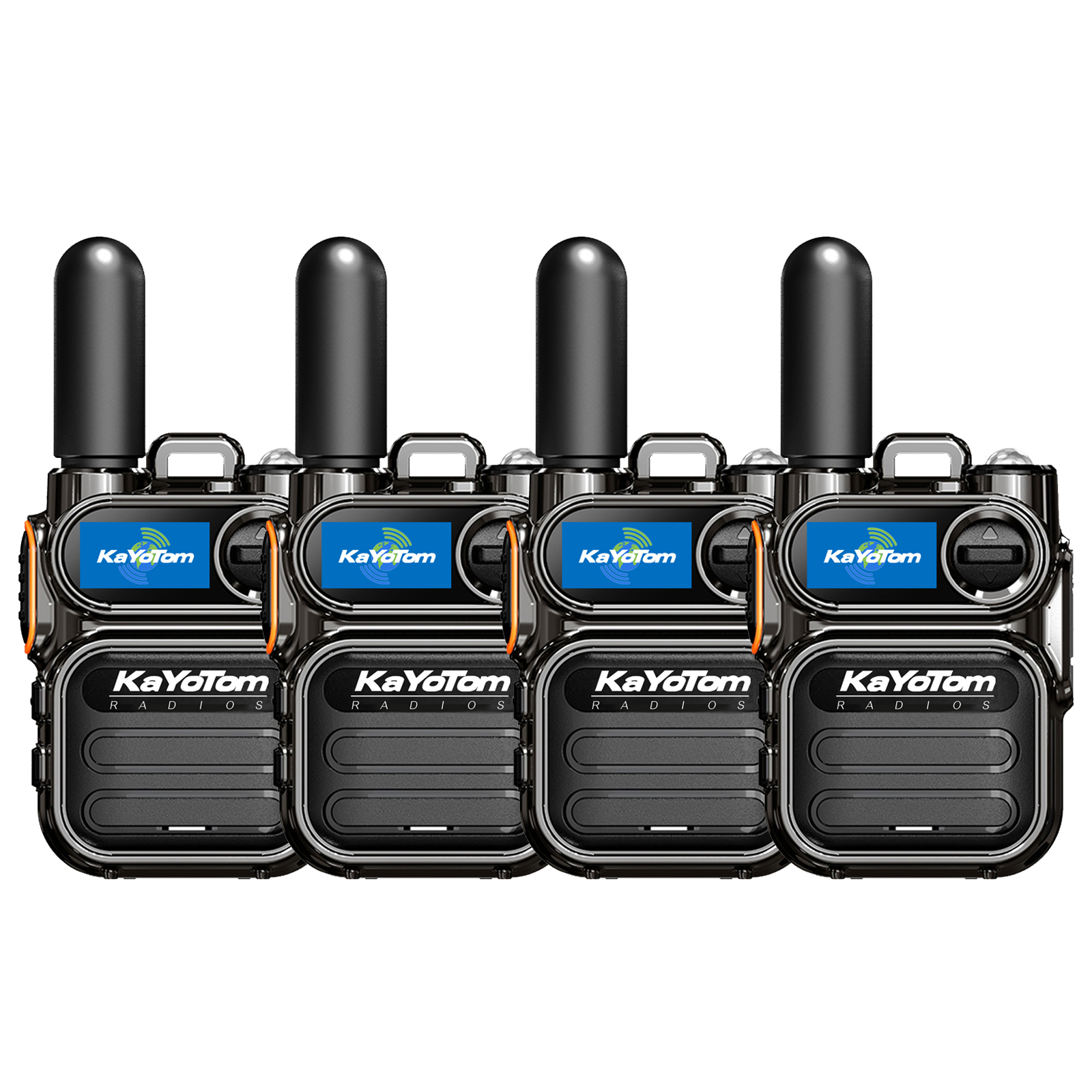 KaYoTom M11 Long Range Walkie Talkie – Global Two-Way Radio with Encrypted Communication, Unlimited Range, 72H Battery Life, HD Audio, Lightweight Design & Built-In LED Flashlight