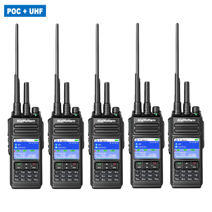 KaYoTom D10 Long Range Walkie Talkie, Unlimited Distance Global Two-Way Radio – PoC + UHF + VHF/GPS, Encrypted Communication, Dual PTT, HD Audio, IP68 Waterproof for Outdoor, Security, Business Use