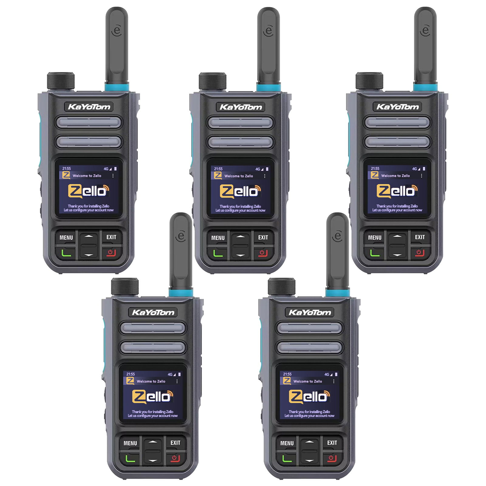 KaYoTom M16 Zello POC Global Encrypted Walkie Talkie Unlimited Range - IP67 waterproof, GPS tracking,  WiFi & Bluetooth, 72H Battery, 172 Countries Coverage