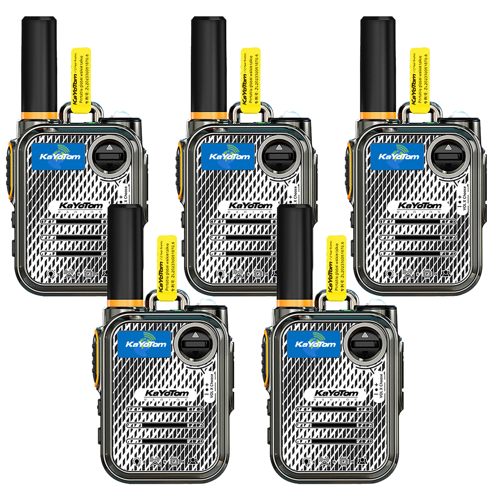 KaYoTom M22 Global Walkie Talkie Unlimited Range Encrypted Two-Way Radio - 72H Battery, HD Audio, Lightweight & LED Flashlight, 172 Countries Coverage