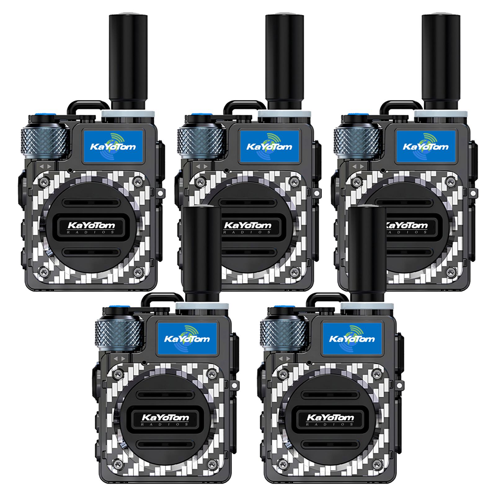 KaYoTom M09 Global Walkie Talkie Unlimited Range Encrypted Two-Way Radio - 72H Battery, HD Audio, Lightweight & Waterproof, 172 Countries Coverage