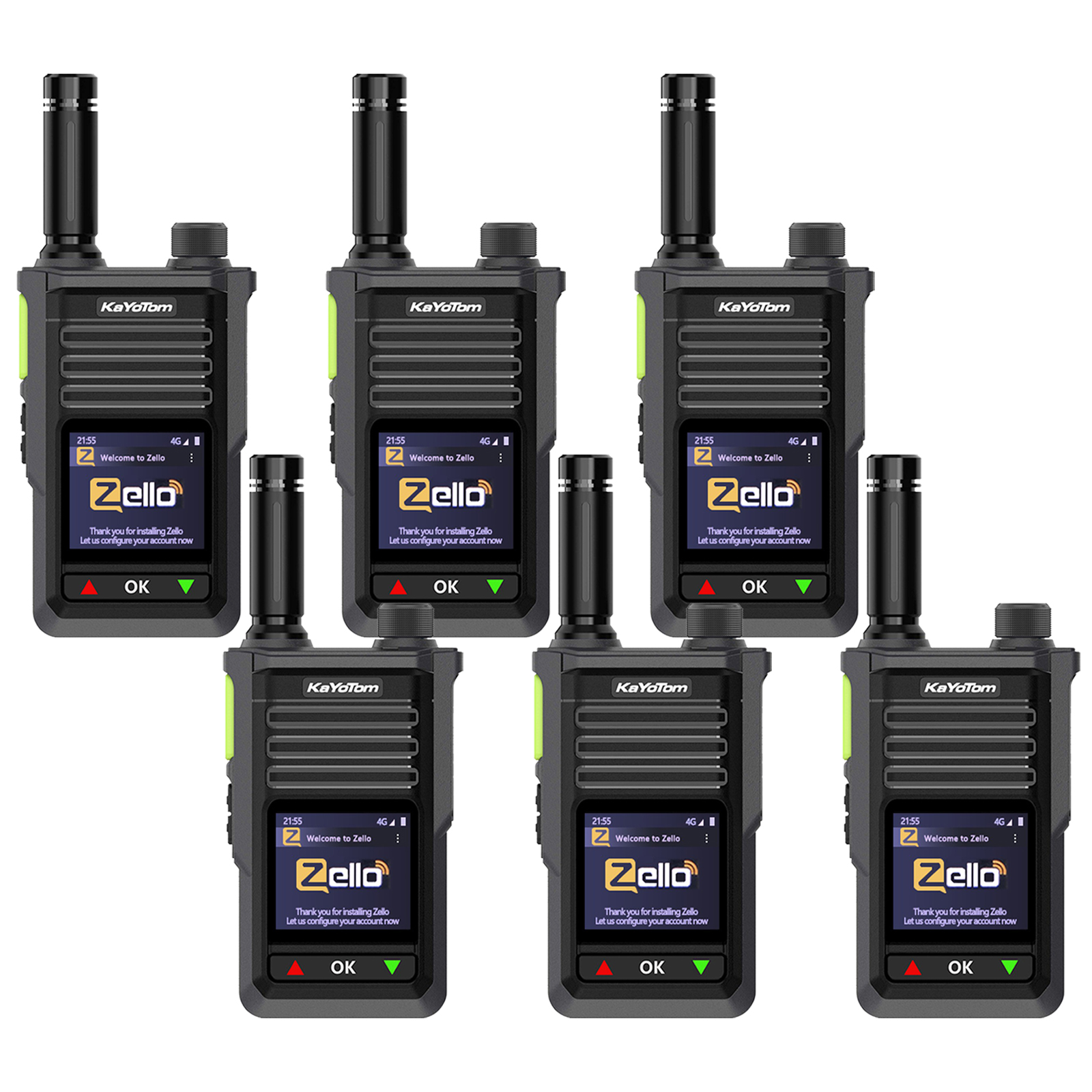 KaYoTom M15 Zello POC Global Encrypted Walkie Talkie Unlimited Range - IP68 waterproof, GPS tracking, 7-Day Battery, WiFi & Bluetooth