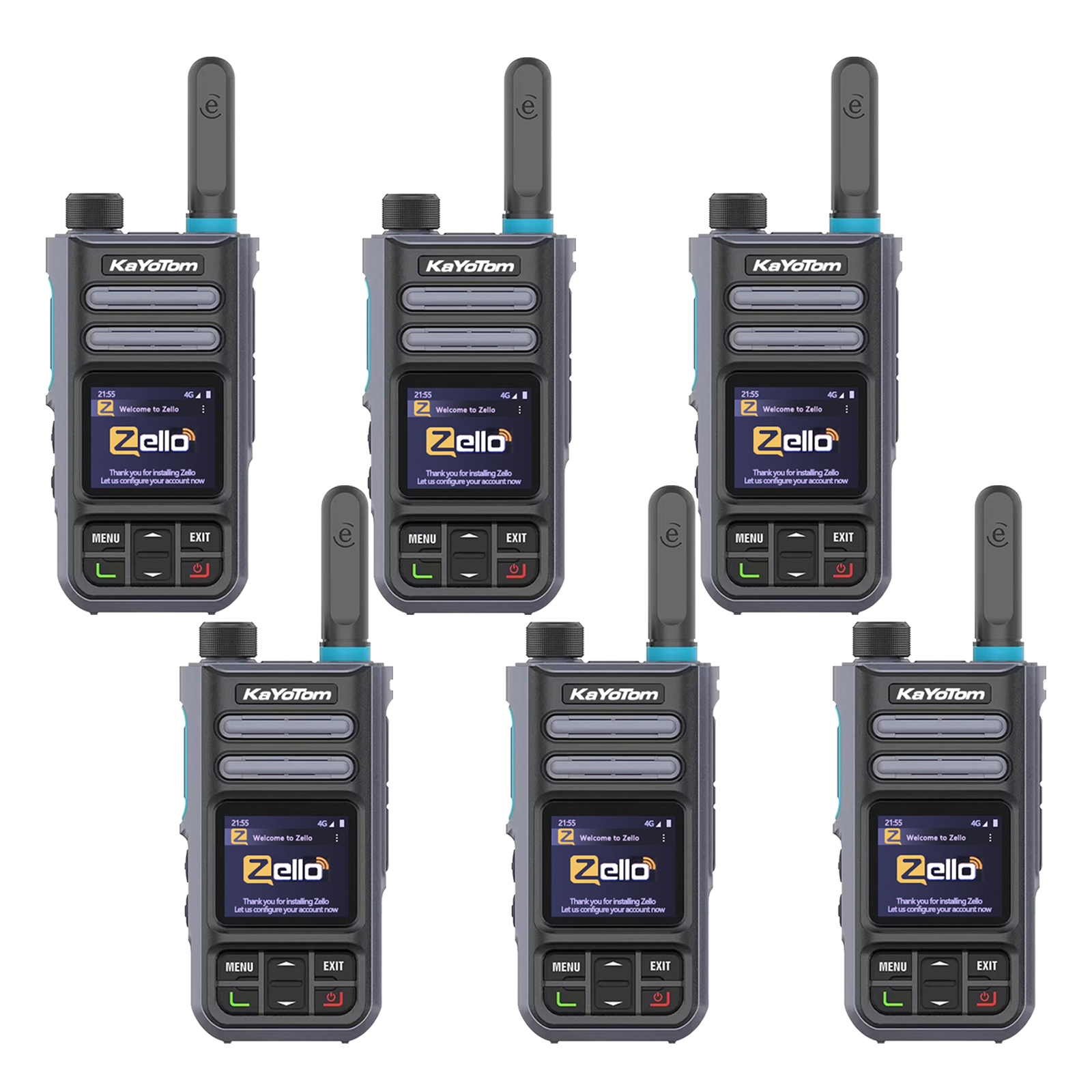 KaYoTom M16 Zello POC Global Encrypted Walkie Talkie Unlimited Range - IP67 waterproof, GPS tracking,  WiFi & Bluetooth, 72H Battery, 172 Countries Coverage