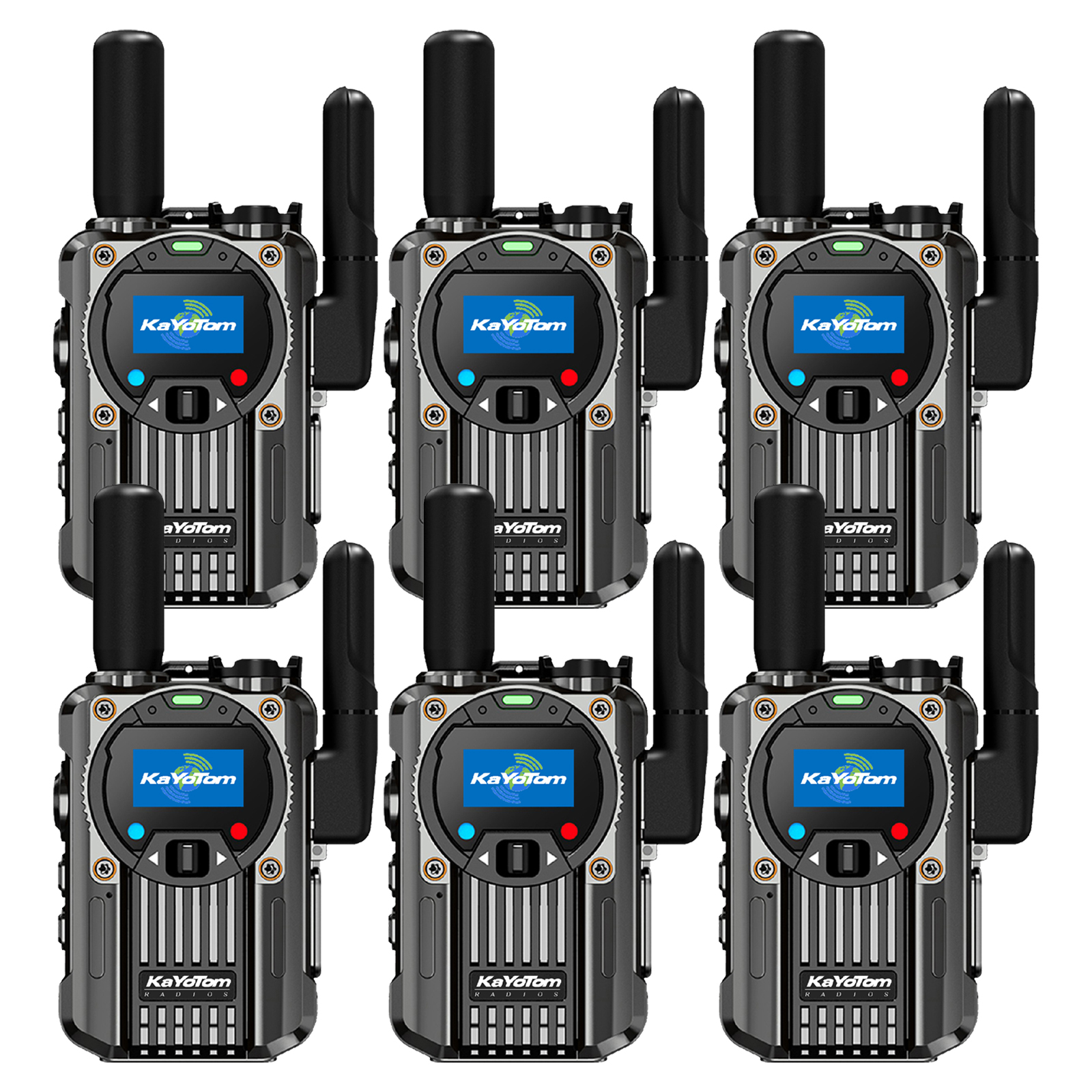 KaYoTom M66 Global Walkie Talkie – Unlimited Range 4G LTE Two-Way Radio with AES Encryption, 72H Battery, Built-in FM Radio & LED Flashlight, Lightweight Durable Design for Outdoor, Security & Emergency