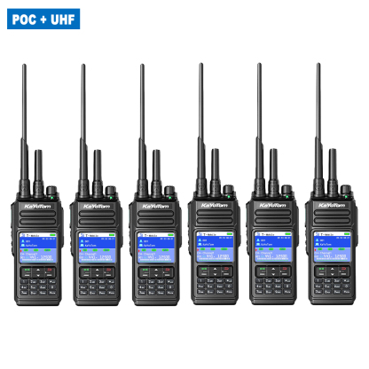 KaYoTom D10 Long Range Walkie Talkie, Unlimited Distance Global Two-Way Radio – PoC + UHF + VHF/GPS, Encrypted Communication, Dual PTT, HD Audio, IP68 Waterproof for Outdoor, Security, Business Use