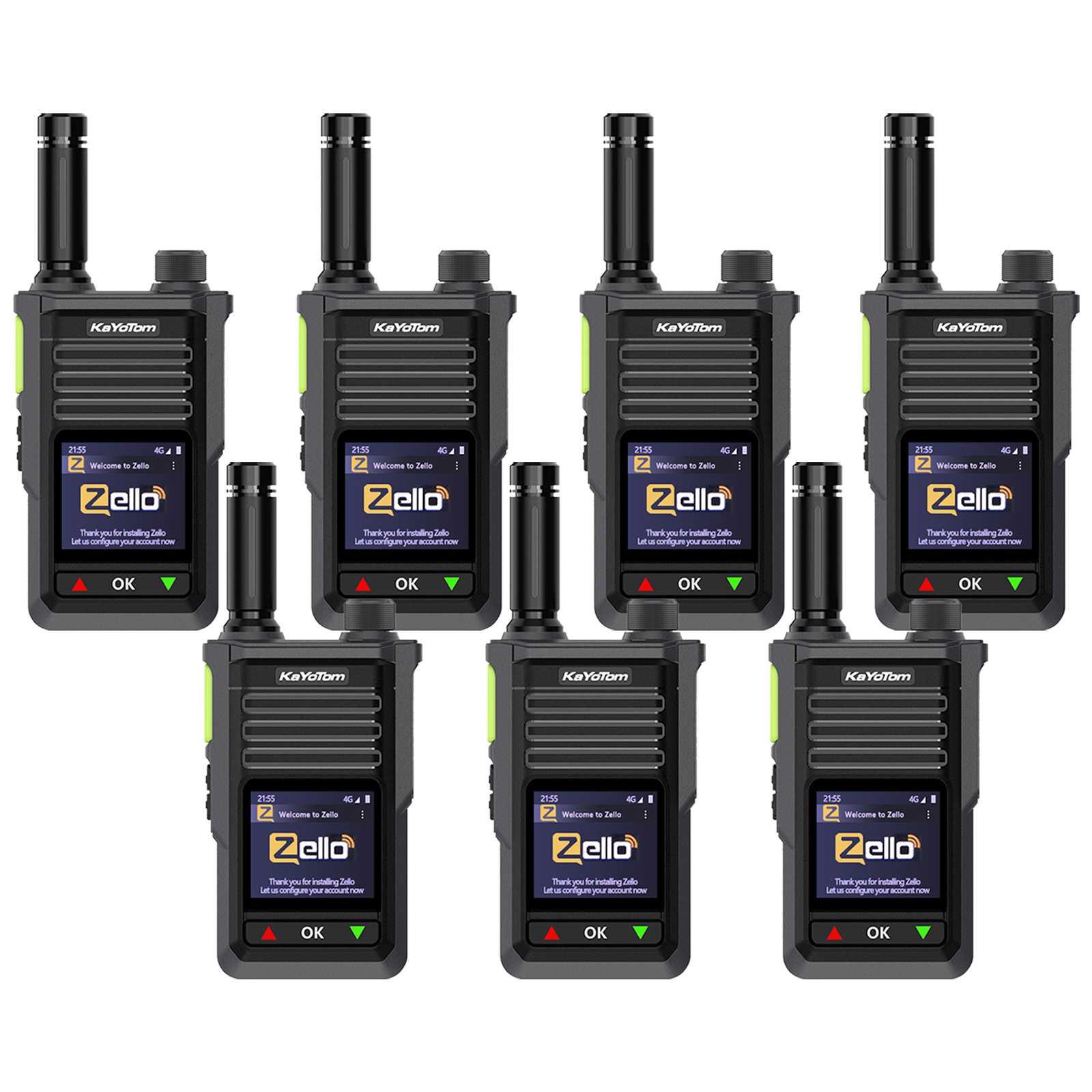 KaYoTom M15 Zello POC Global Encrypted Walkie Talkie Unlimited Range - IP68 waterproof, GPS tracking, 7-Day Battery, WiFi & Bluetooth