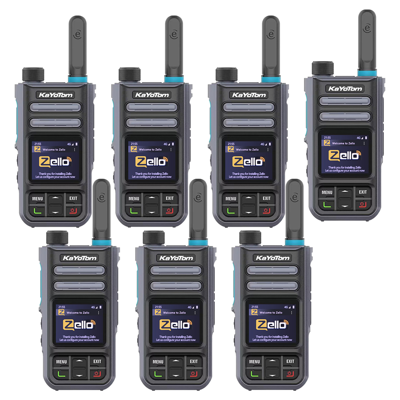 KaYoTom M16 Zello POC Global Encrypted Walkie Talkie Unlimited Range - IP67 waterproof, GPS tracking,  WiFi & Bluetooth, 72H Battery, 172 Countries Coverage