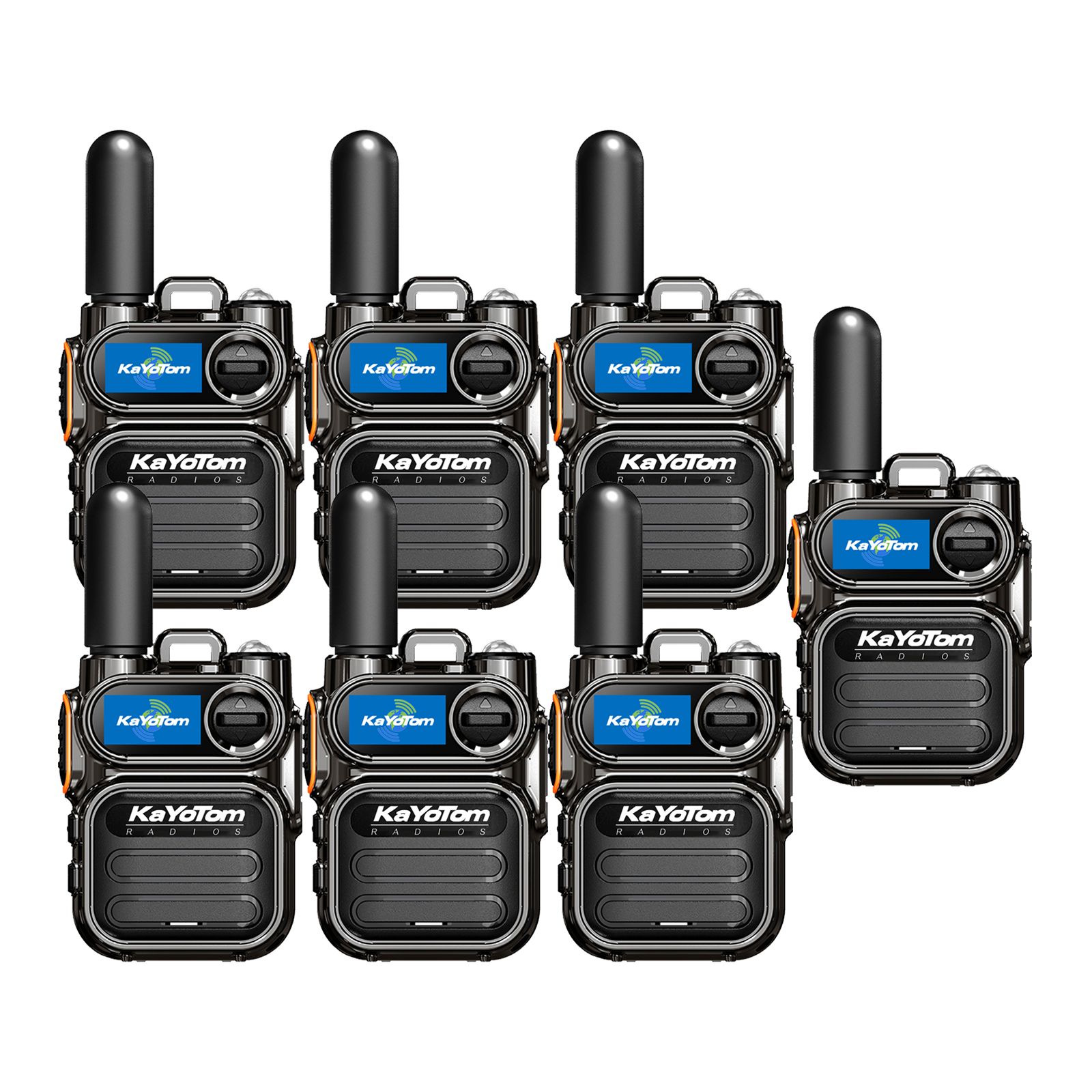 KaYoTom M11 Long Range Walkie Talkie – Global Two-Way Radio with Encrypted Communication, Unlimited Range, 72H Battery Life, HD Audio, Lightweight Design & Built-In LED Flashlight