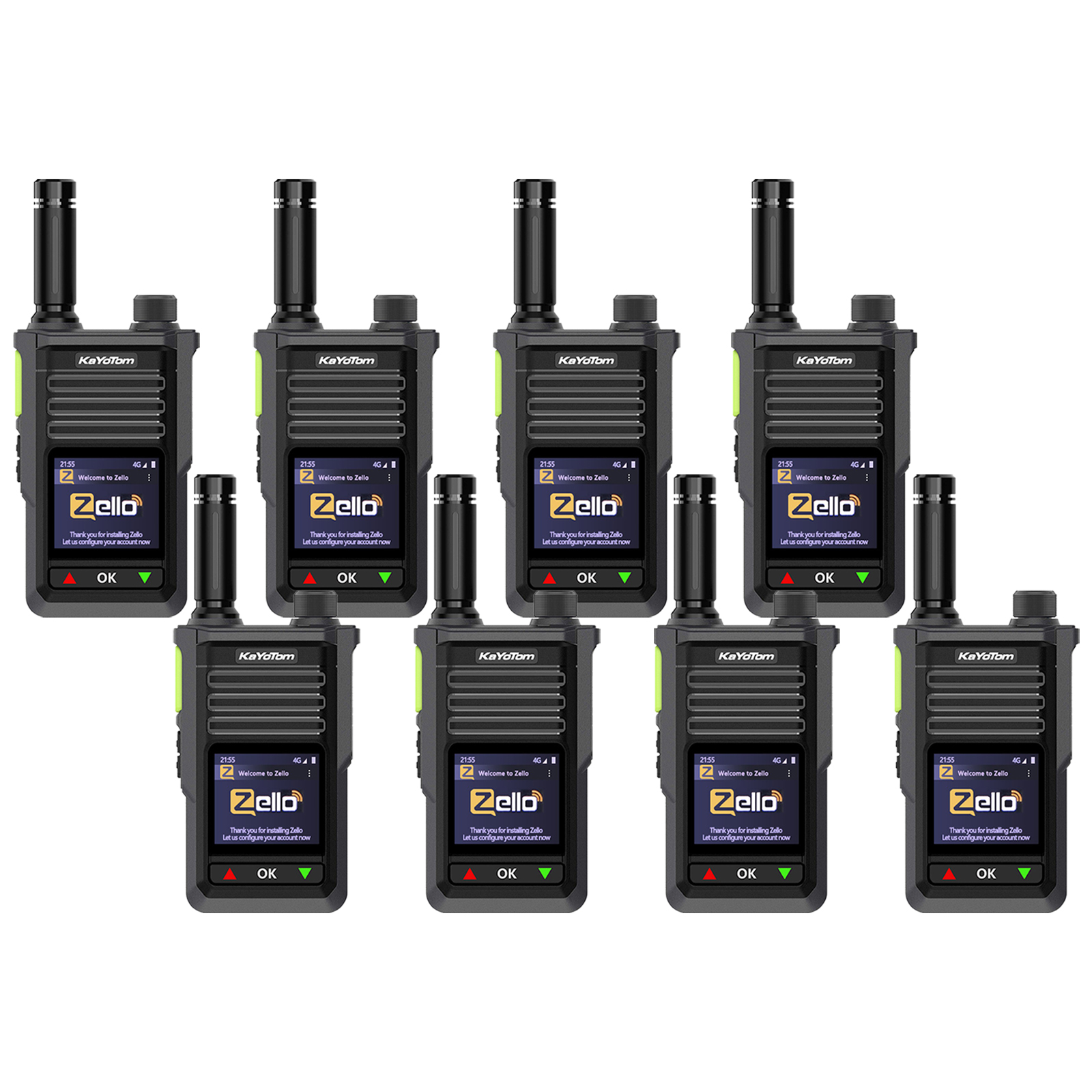 KaYoTom M15 Zello POC Global Encrypted Walkie Talkie Unlimited Range - IP68 waterproof, GPS tracking, 7-Day Battery, WiFi & Bluetooth