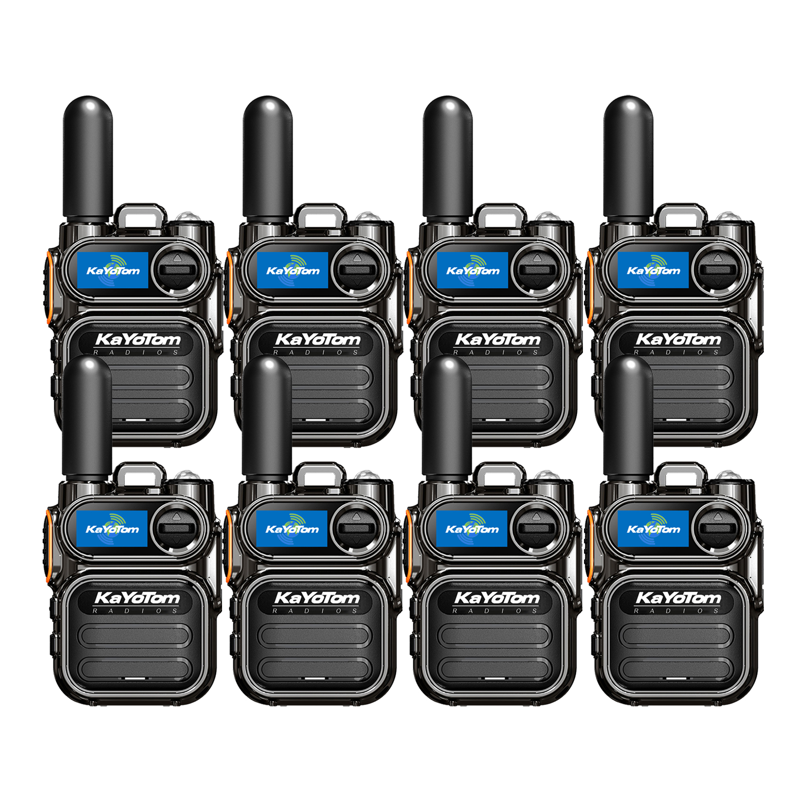 KaYoTom M11 Long Range Walkie Talkie – Global Two-Way Radio with Encrypted Communication, Unlimited Range, 72H Battery Life, HD Audio, Lightweight Design & Built-In LED Flashlight