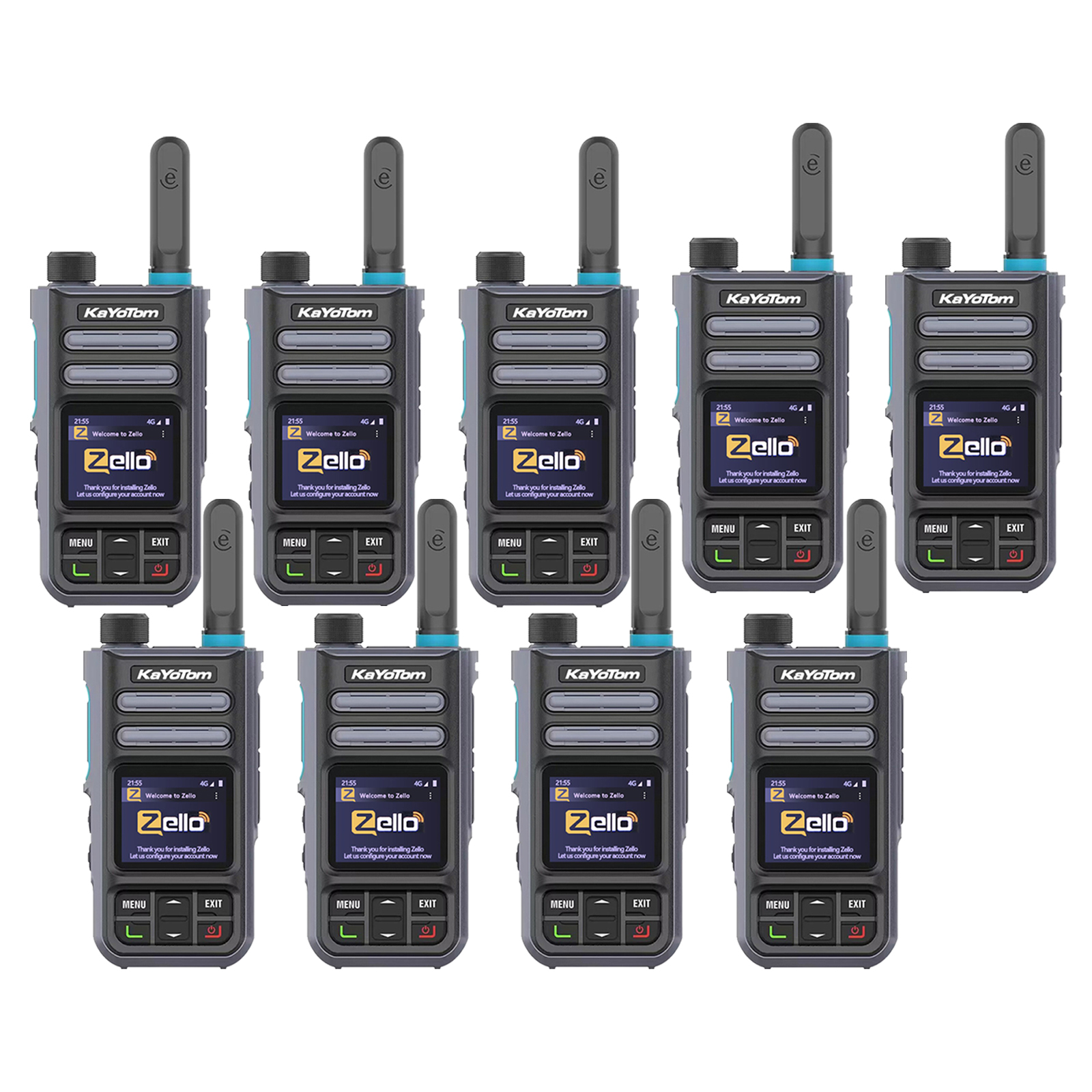 KaYoTom M16 Zello POC Global Encrypted Walkie Talkie Unlimited Range - IP67 waterproof, GPS tracking,  WiFi & Bluetooth, 72H Battery, 172 Countries Coverage