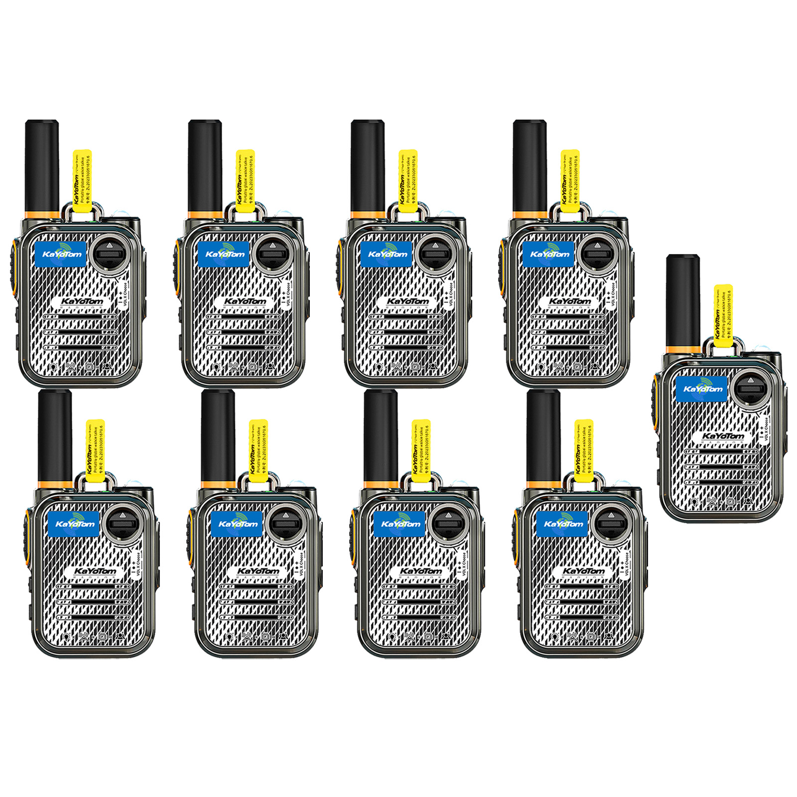 KaYoTom M22 Global Walkie Talkie Unlimited Range Encrypted Two-Way Radio - 72H Battery, HD Audio, Lightweight & LED Flashlight, 172 Countries Coverage