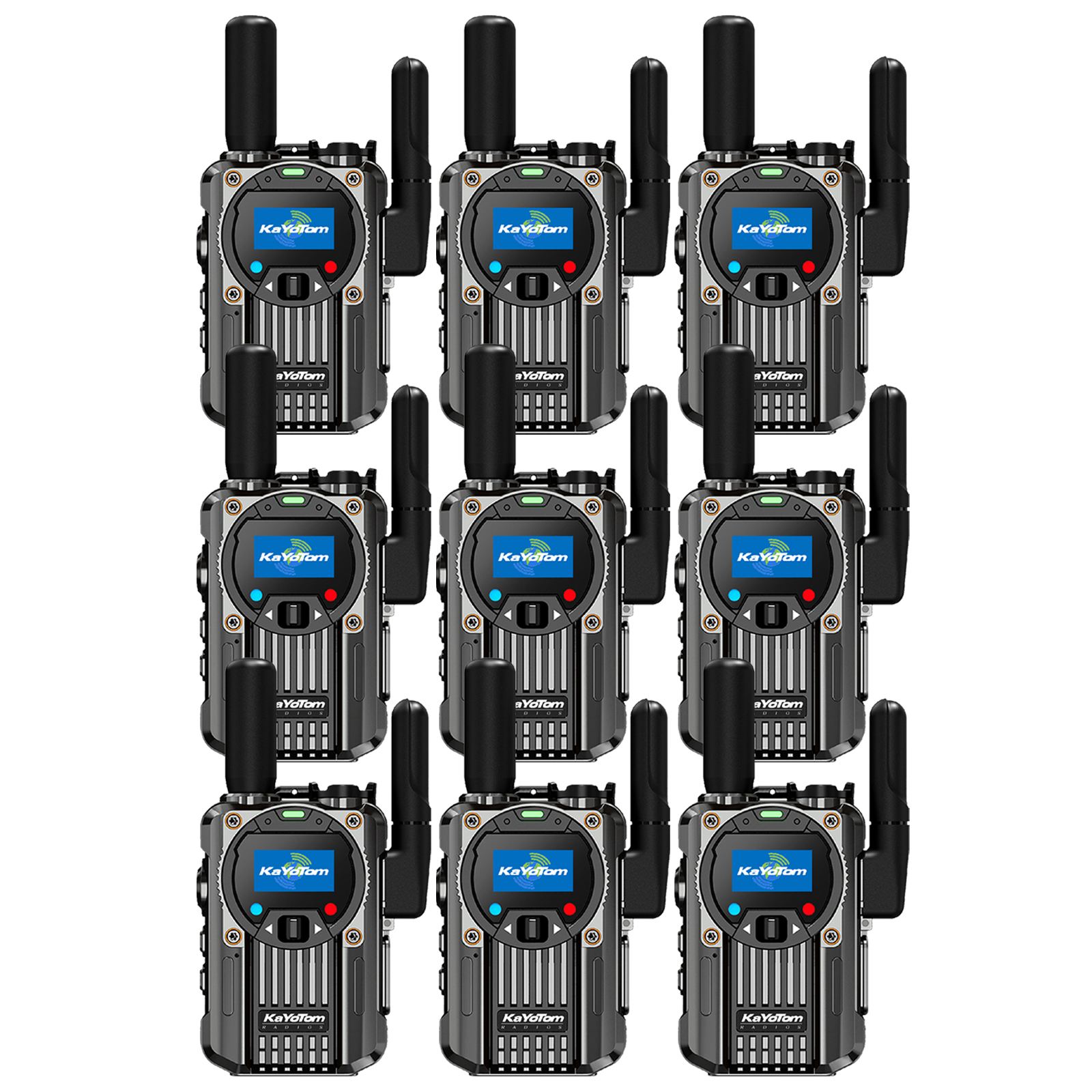 KaYoTom M66 Global Walkie Talkie – Unlimited Range 4G LTE Two-Way Radio with AES Encryption, 72H Battery, Built-in FM Radio & LED Flashlight, Lightweight Durable Design for Outdoor, Security & Emergency