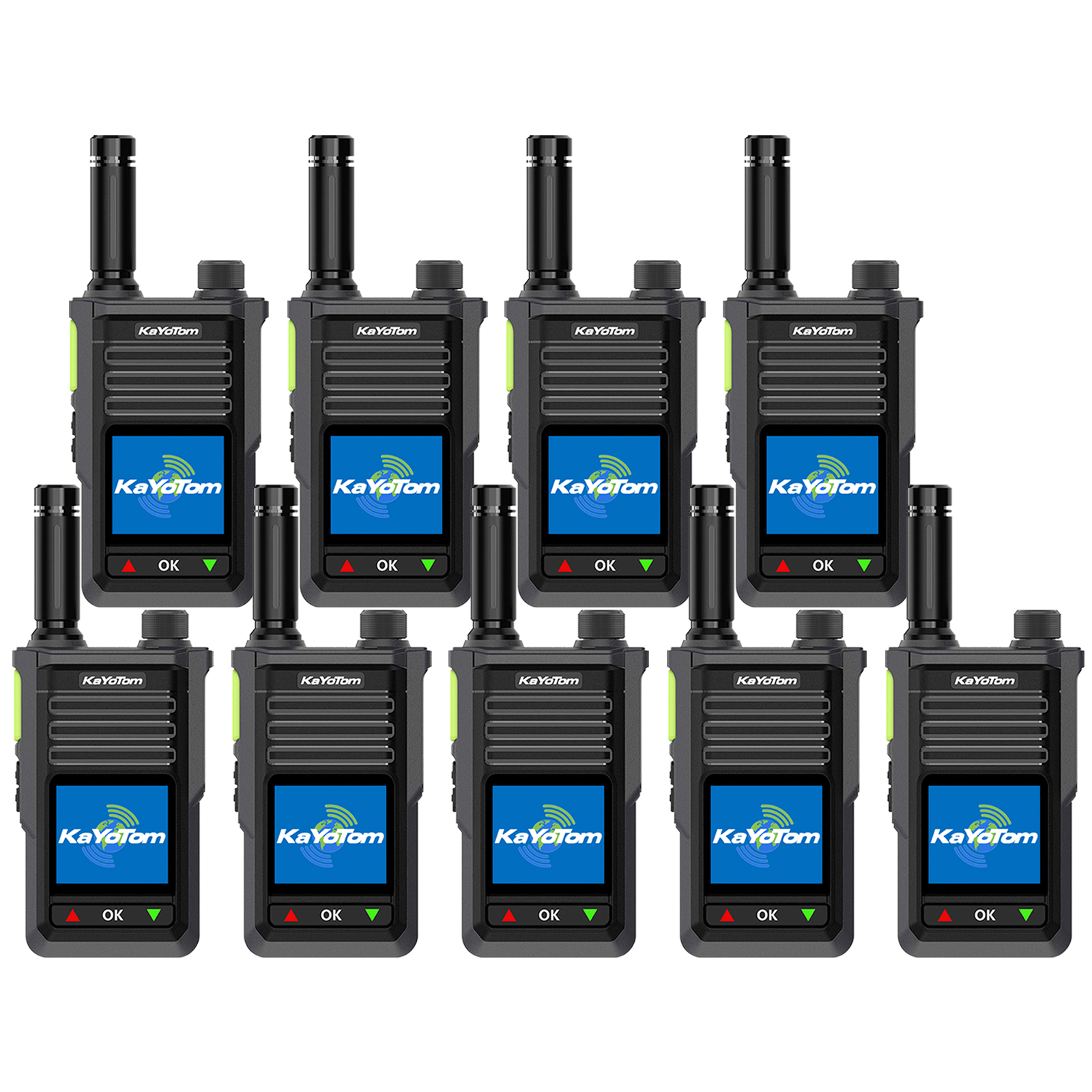 KaYoTom M15 Global Encrypted Walkie Talkie Unlimited Range - 72H Battery, GPS Tracking, Bluetooth & IP68 Waterproof, 172 Countries Coverage