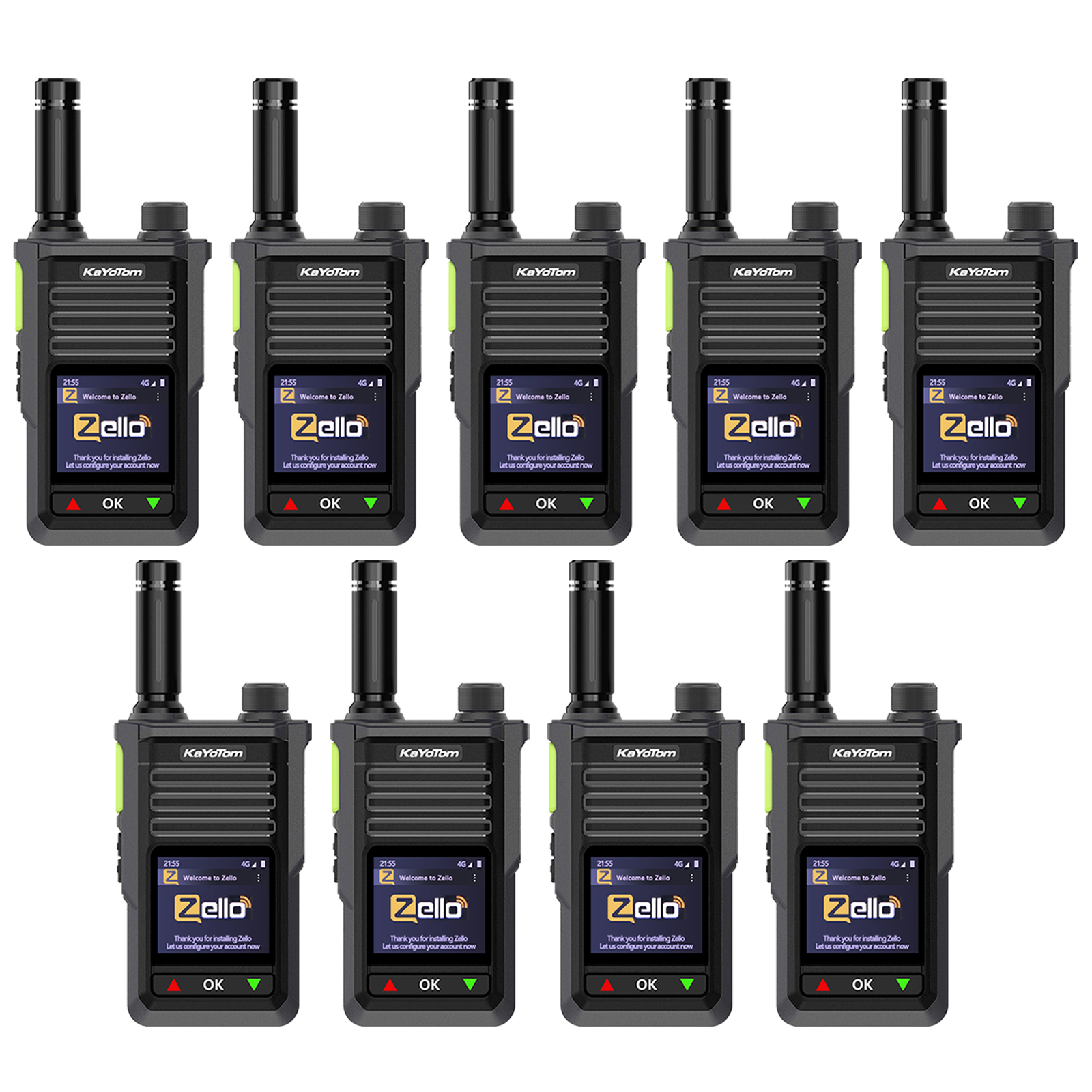 KaYoTom M15 Zello POC Global Encrypted Walkie Talkie Unlimited Range - IP68 waterproof, GPS tracking, 7-Day Battery, WiFi & Bluetooth