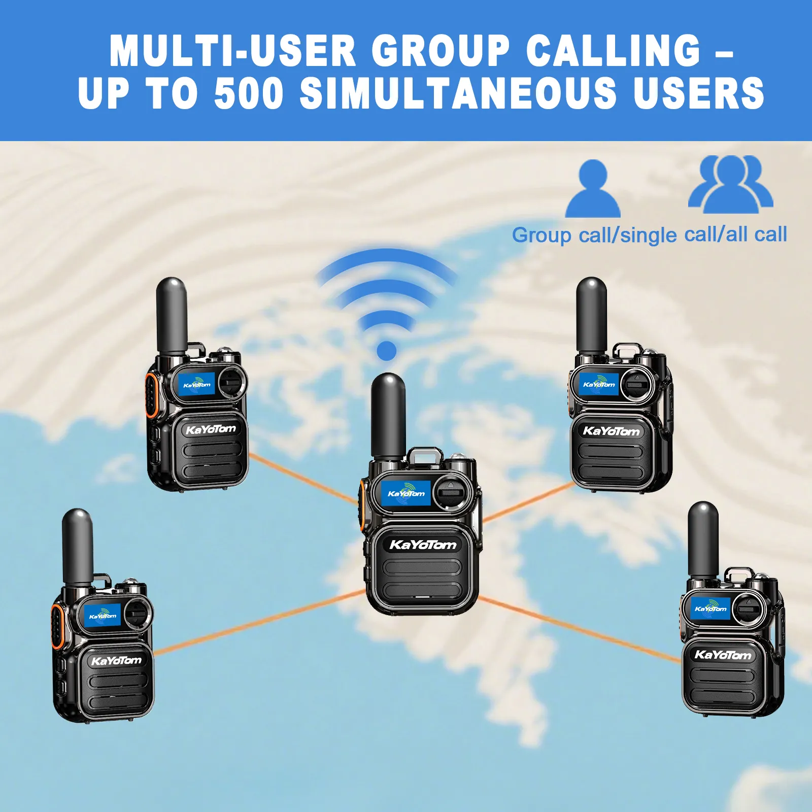 Kayotom M11 Global Walkie Talkie 4G LTE POC Radio Rugged Encrypted Two Way Radio
