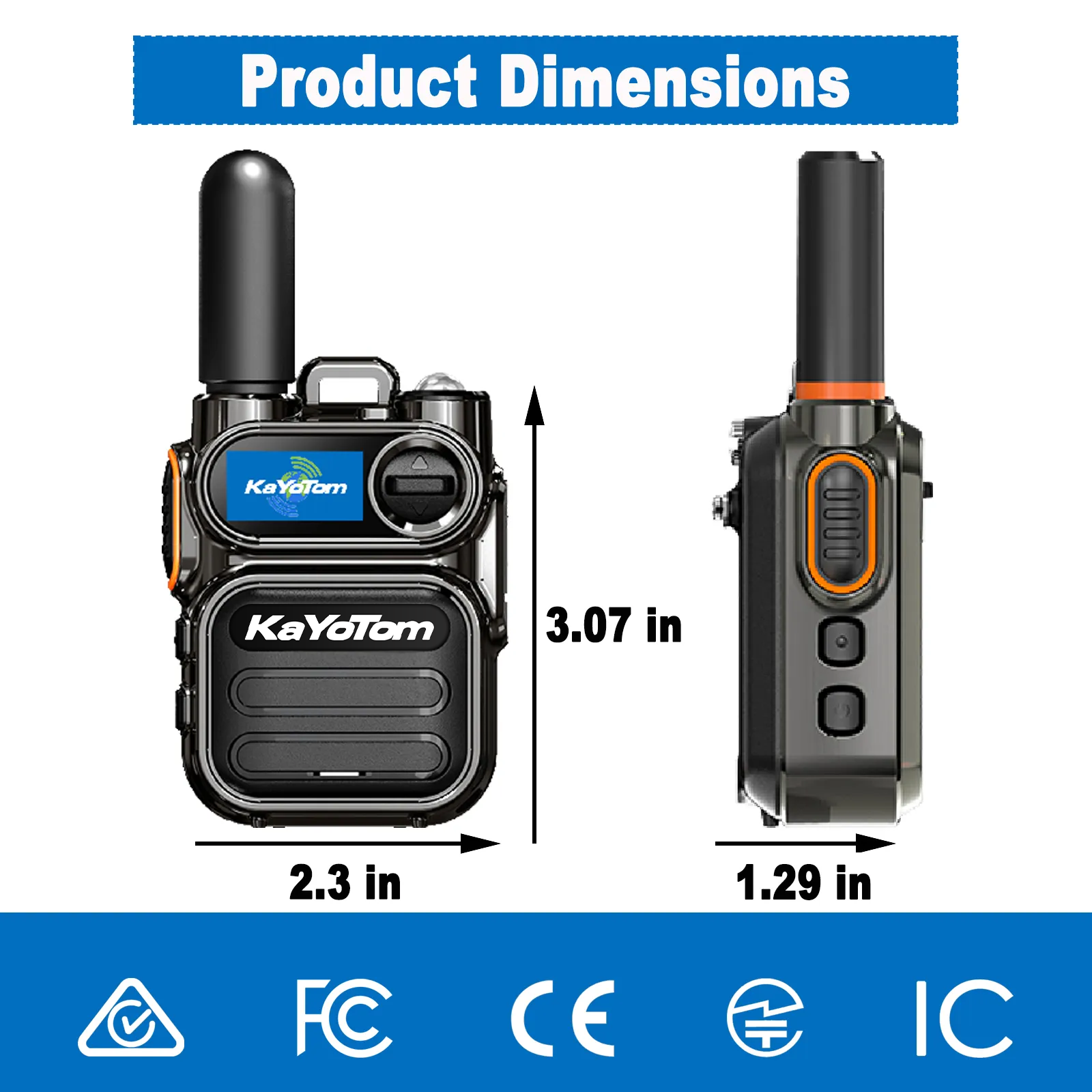 Kayotom M11 Global Walkie Talkie 4G LTE POC Radio Rugged Encrypted Two Way Radio