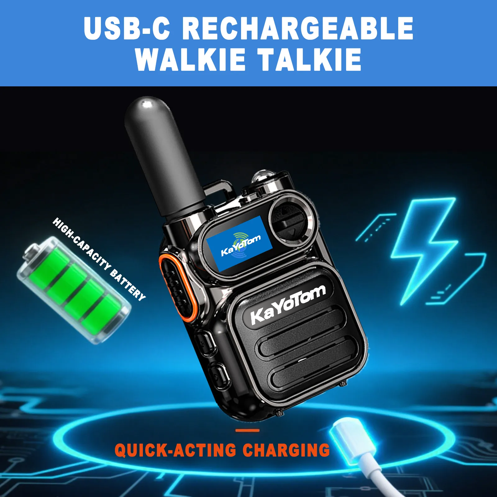 Kayotom M11 Global Walkie Talkie 4G LTE POC Radio Rugged Encrypted Two Way Radio