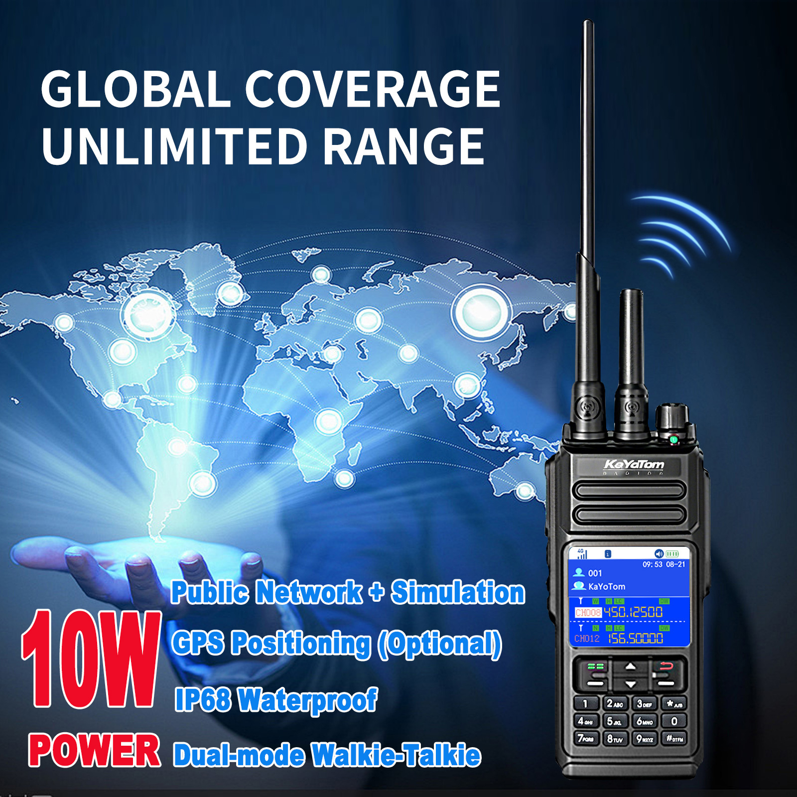 kayotom radios, walkie talkies, Poc radio, Poc radios, Satellite walkie talkies, nationwide ptt walkie-talkie, Unlimited range walkie talkies, Global walkie talkie, Walkie talkies long range, Long range walkie talkies, Radio walkie talkies, Two way radios long range, long range walkie talkies 100 miles, Ptt radio, long distance walkie talkies 5000 miles, Nationwide walkie talkies, 5000km walkie talkie, cellular walkie talkie, global walkie talkie unlimited range, international walkie talkie