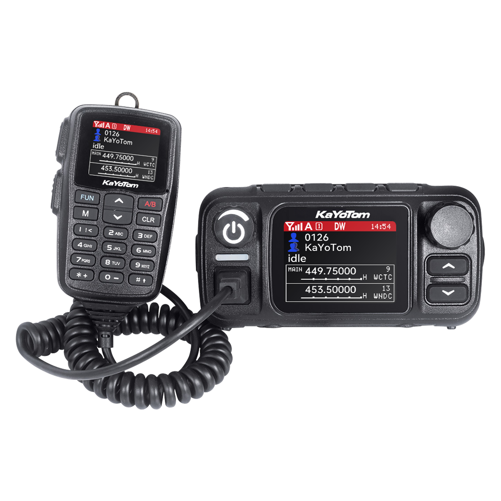 KaYoTom T77 Global Dual-mode Walkie Talkie Mobile Radio POC+UHF+VHF+GPS 