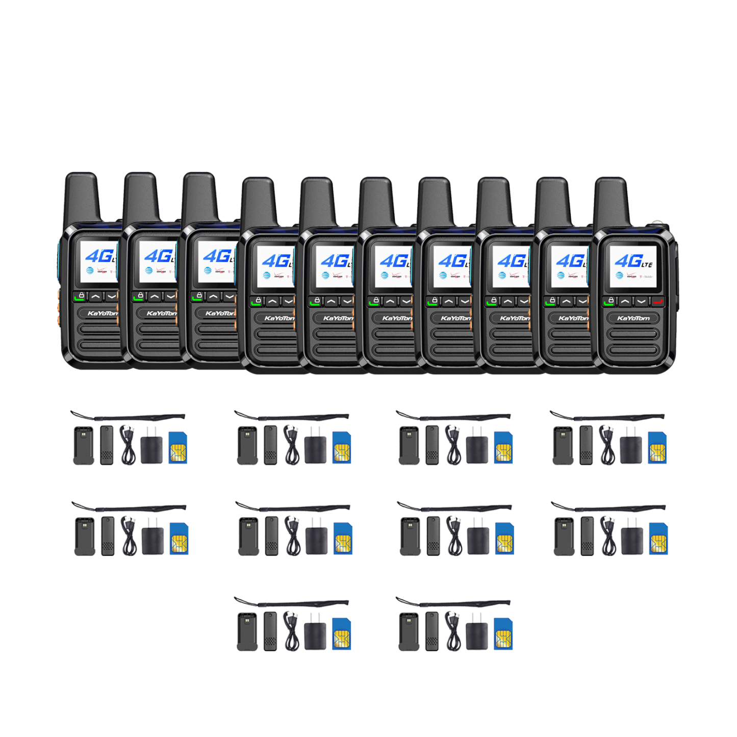 KaYoTom G05 Global PTT Walkie Talkie - 5000 Miles Range, Built-in SIM, 200 Channels, Instant Use & LED Illumination