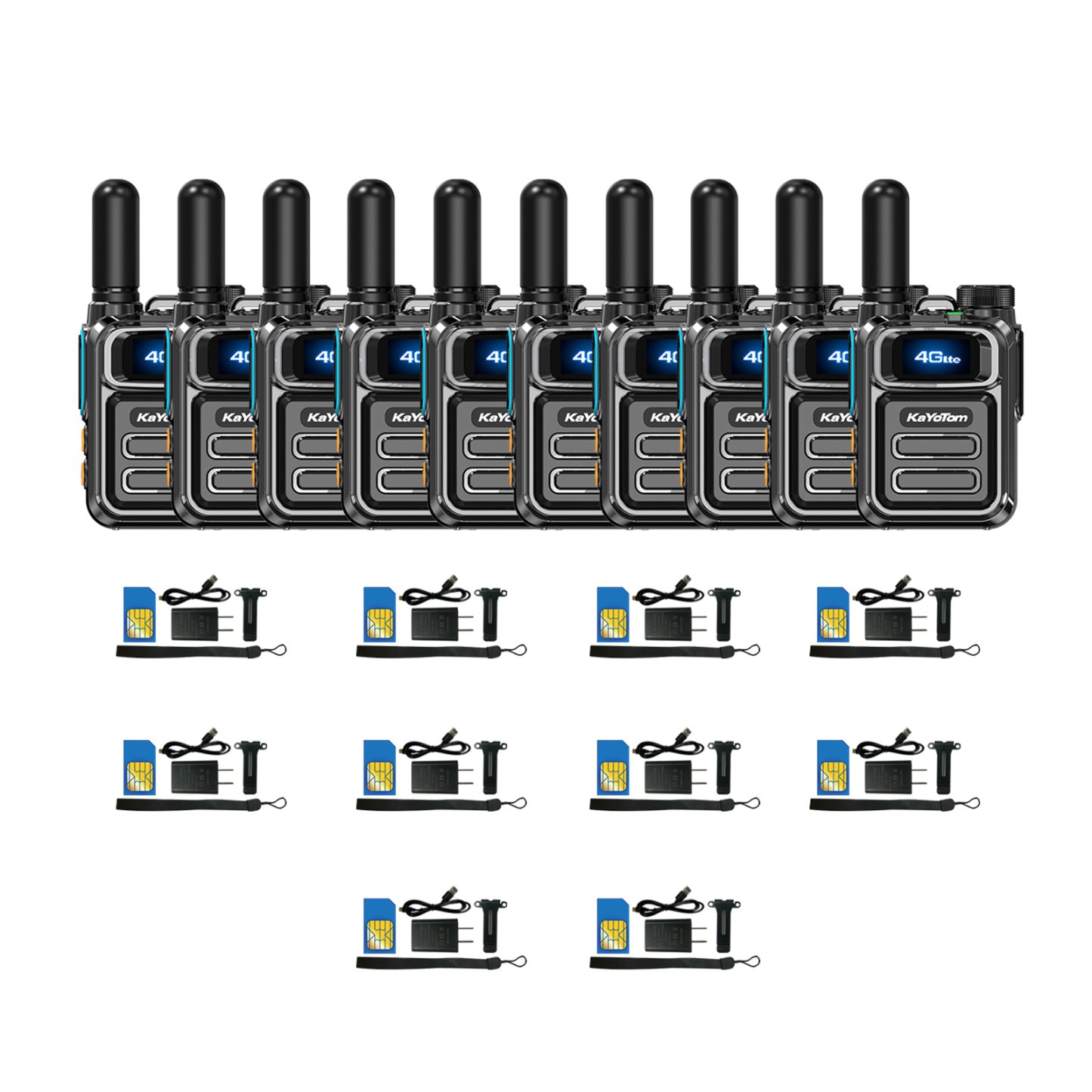 KaYoTom M05 Global Push To Talk (PTT) Walkie-Talkie, Built-in SIM, 5000 - Mile Coverage, 200 Channels & Durable Build