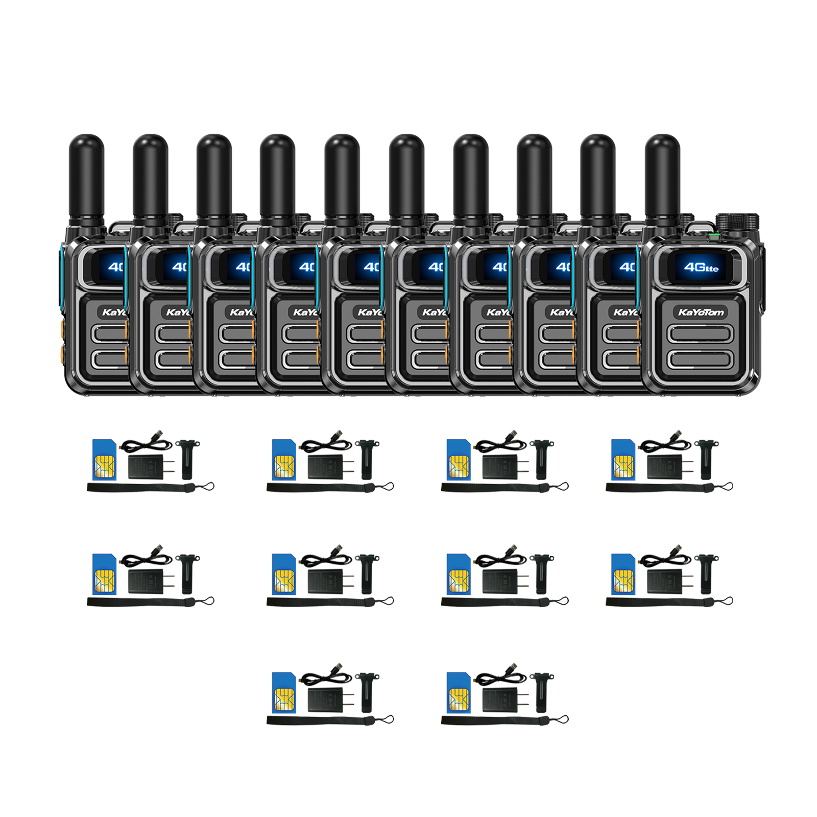 KaYoTom M05 Global Push To Talk (PTT) Walkie-Talkie, Built-in SIM, 5000 - Mile Coverage, 200 Channels & Durable Build