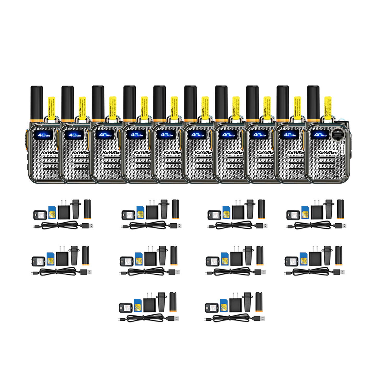 KaYoTom Global 4G PoC Walkie Talkie - 5000KM Long Range, Unlimited Coverage, Rechargeable, Ideal for Hiking & Camping - No Platform Fee