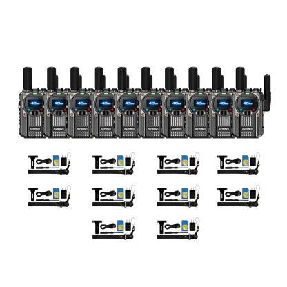 KaYoTom M66 Global Push To Talk (PTT) Walkie-Talkie – 5000-Mile Range, FM Radio & SOS Functions, TYPE-C Fast Charging
