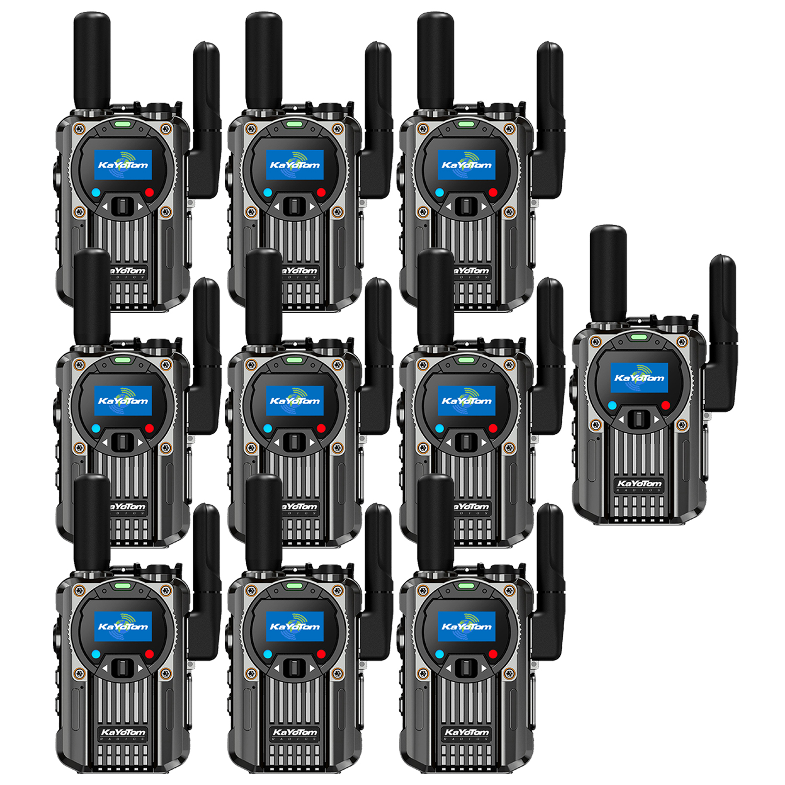 KaYoTom M66 Global Walkie Talkie – Unlimited Range 4G LTE Two-Way Radio with AES Encryption, 72H Battery, Built-in FM Radio & LED Flashlight, Lightweight Durable Design for Outdoor, Security & Emergency