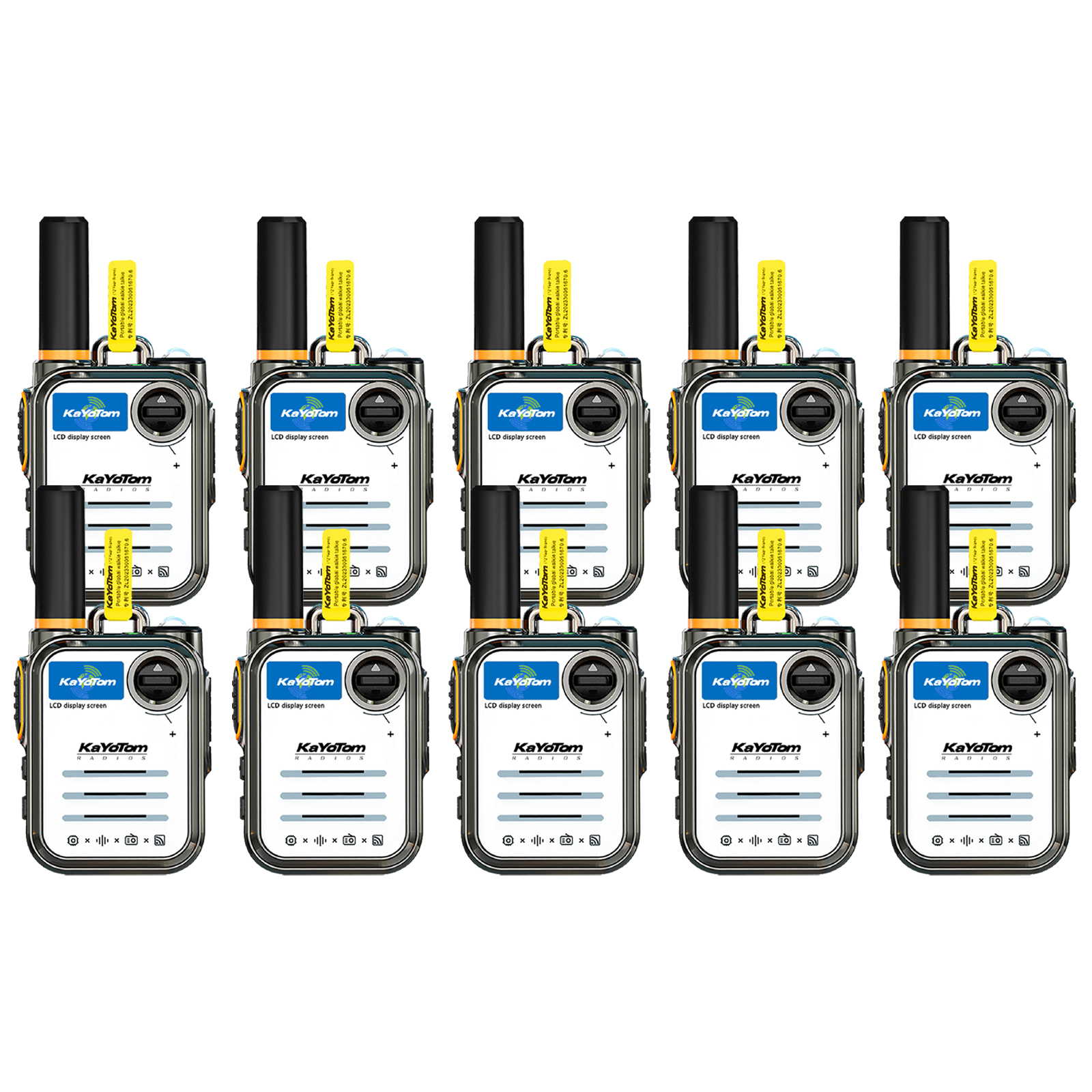 KaYoTom M22 Global Walkie Talkie Unlimited Range Encrypted Two-Way Radio - 72H Battery, Lightweight & LED Flashlight, 172 Countries Coverage