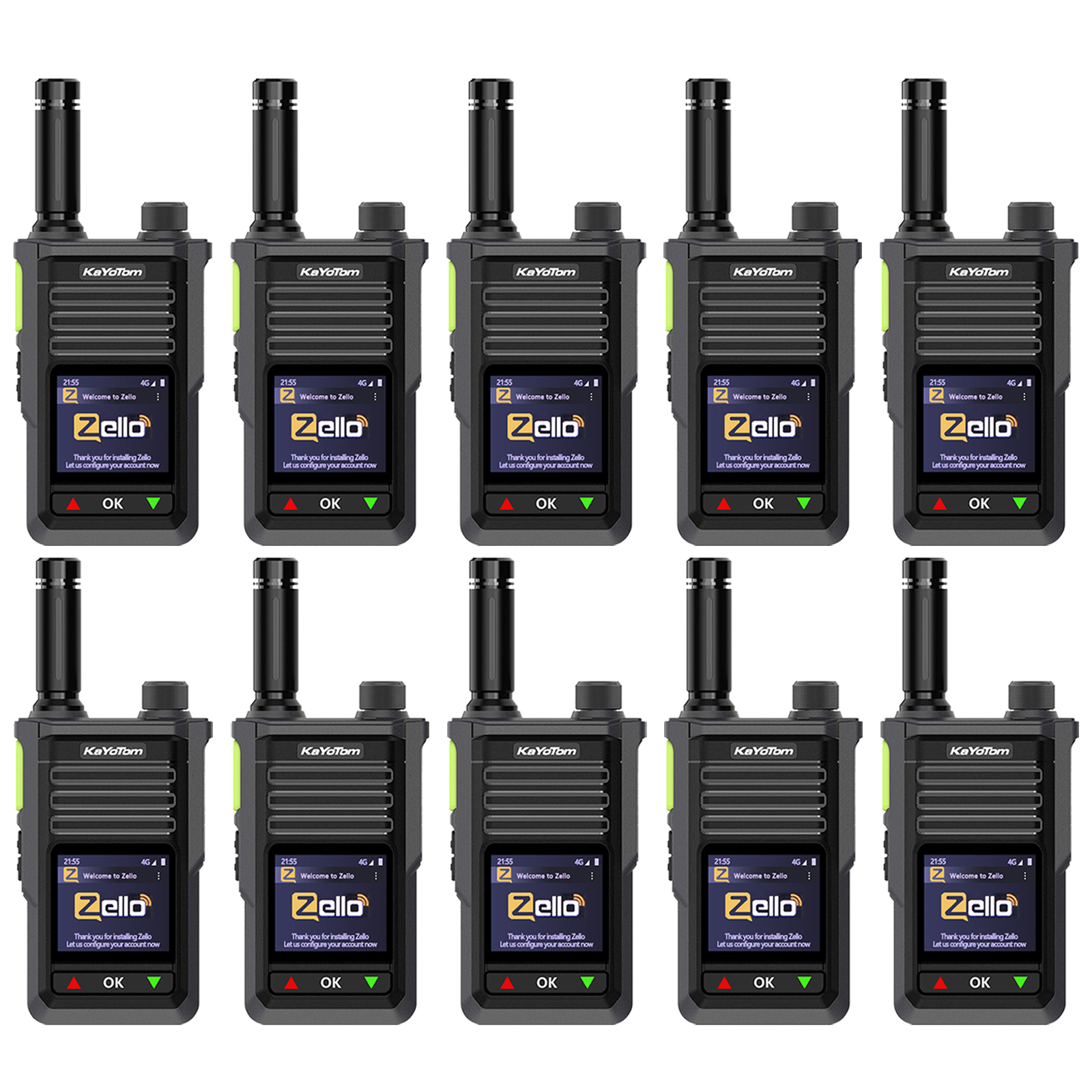 KaYoTom M15 Zello POC Global Encrypted Walkie Talkie Unlimited Range - IP68 waterproof, GPS tracking, 7-Day Battery, WiFi & Bluetooth