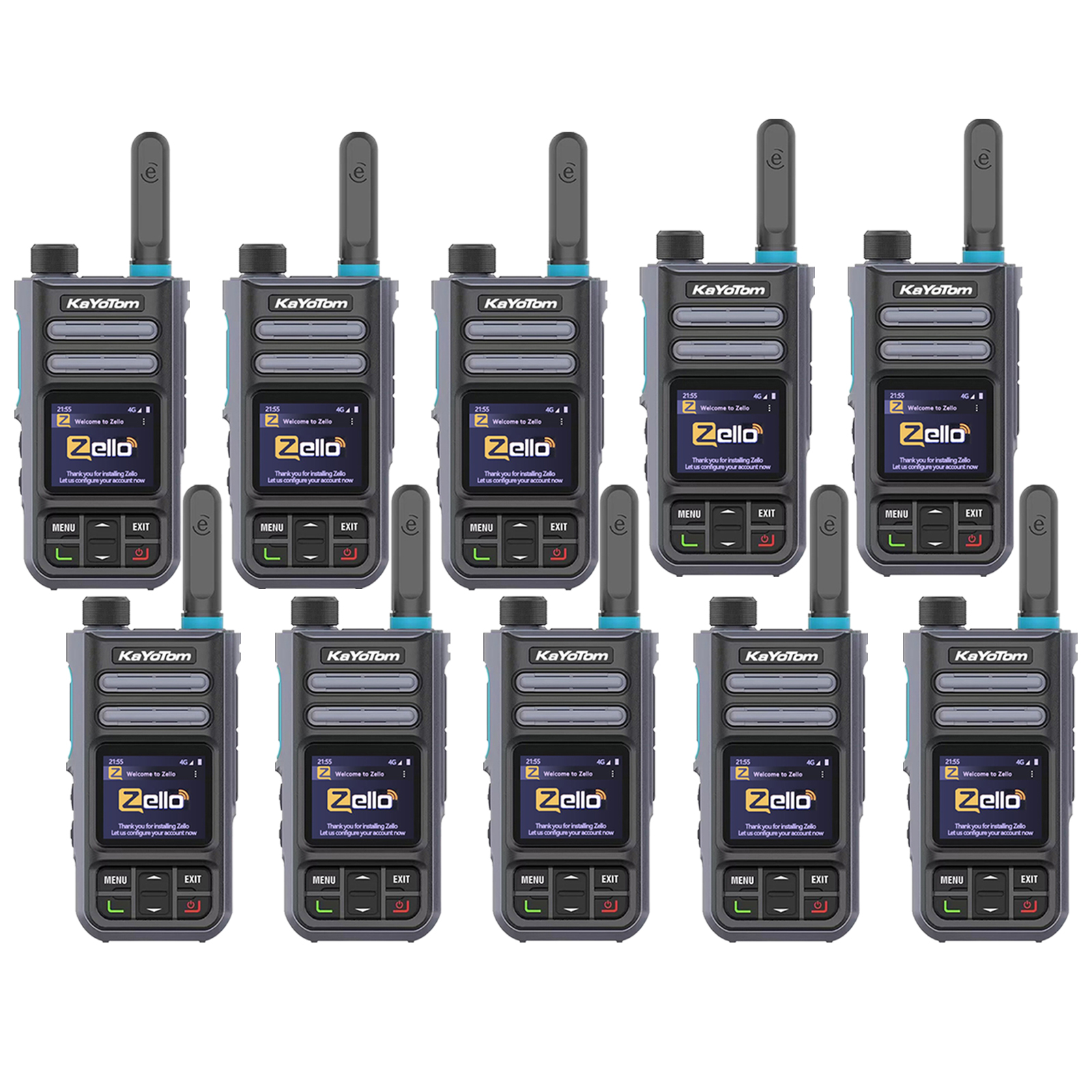 KaYoTom M16 Zello POC Global Encrypted Walkie Talkie Unlimited Range - IP67 waterproof, GPS tracking,  WiFi & Bluetooth, 72H Battery, 172 Countries Coverage