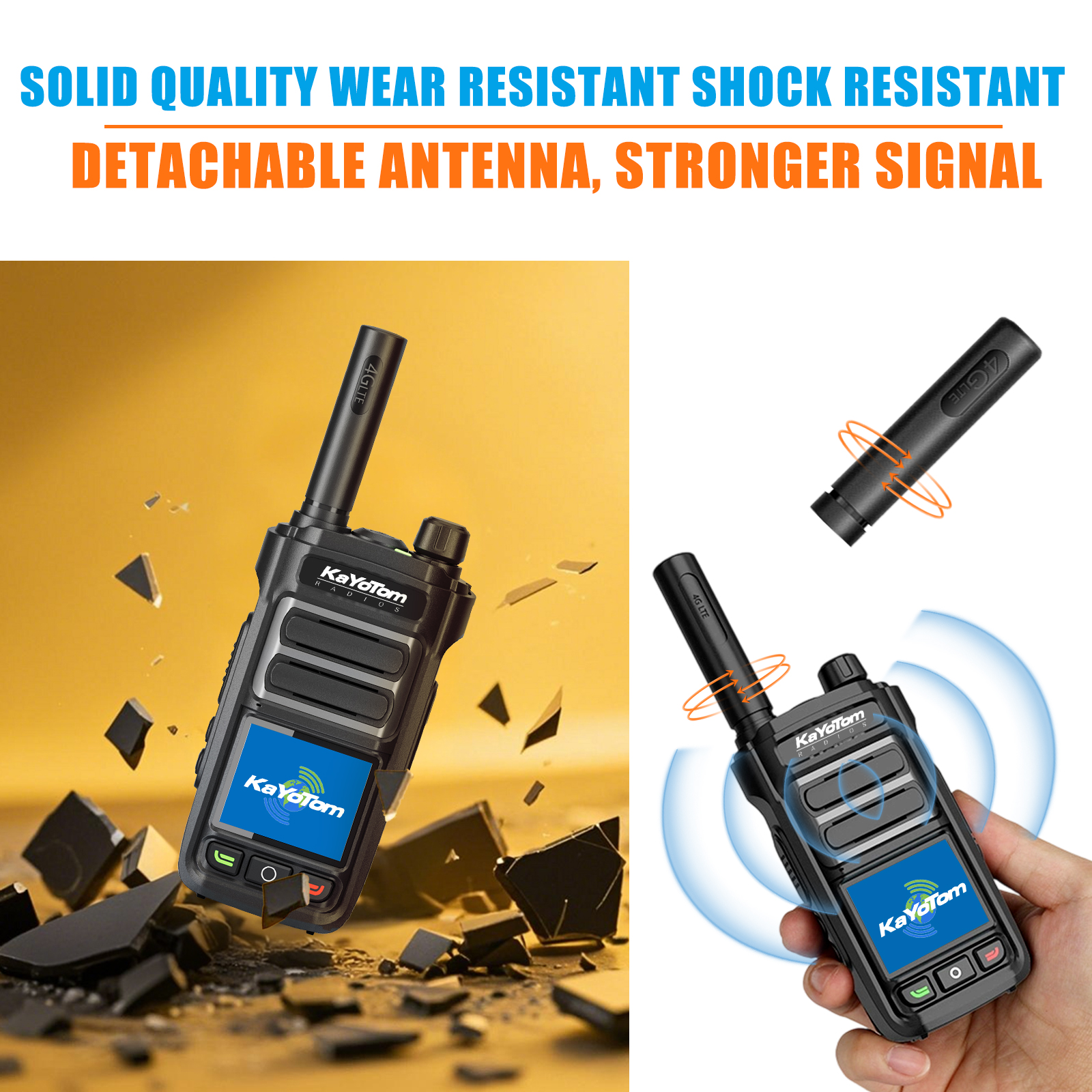 KaYoTom G07 Global Walkie Talkie – Unlimited Range PoC Radio with Nationwide Coverage, 4G LTE Network, Clear Voice & Secure Communication for Outdoor, Business & Emergency Use