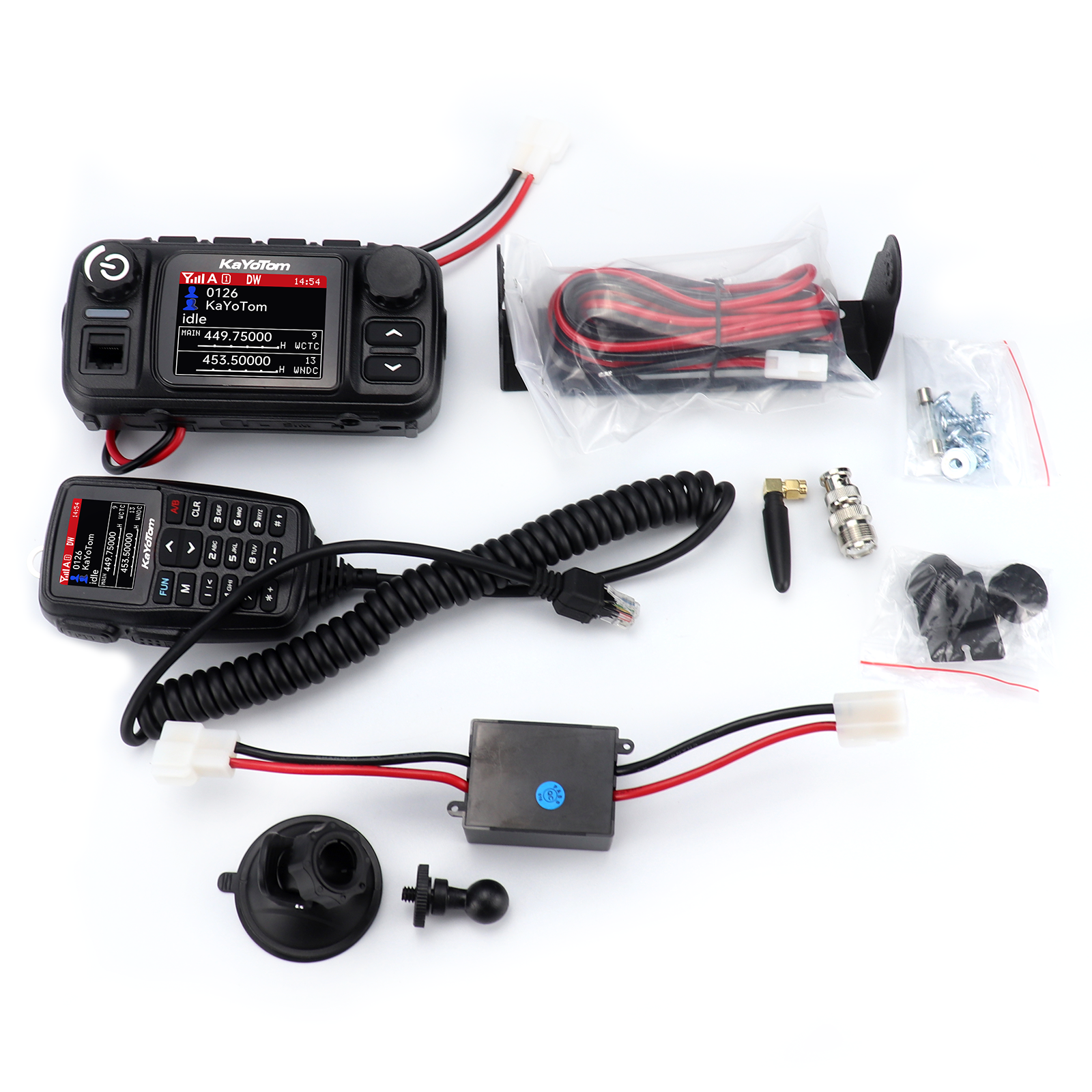 KaYoTom T77 Global Dual-mode Walkie Talkie Mobile Radio POC+UHF+VHF+GPS 