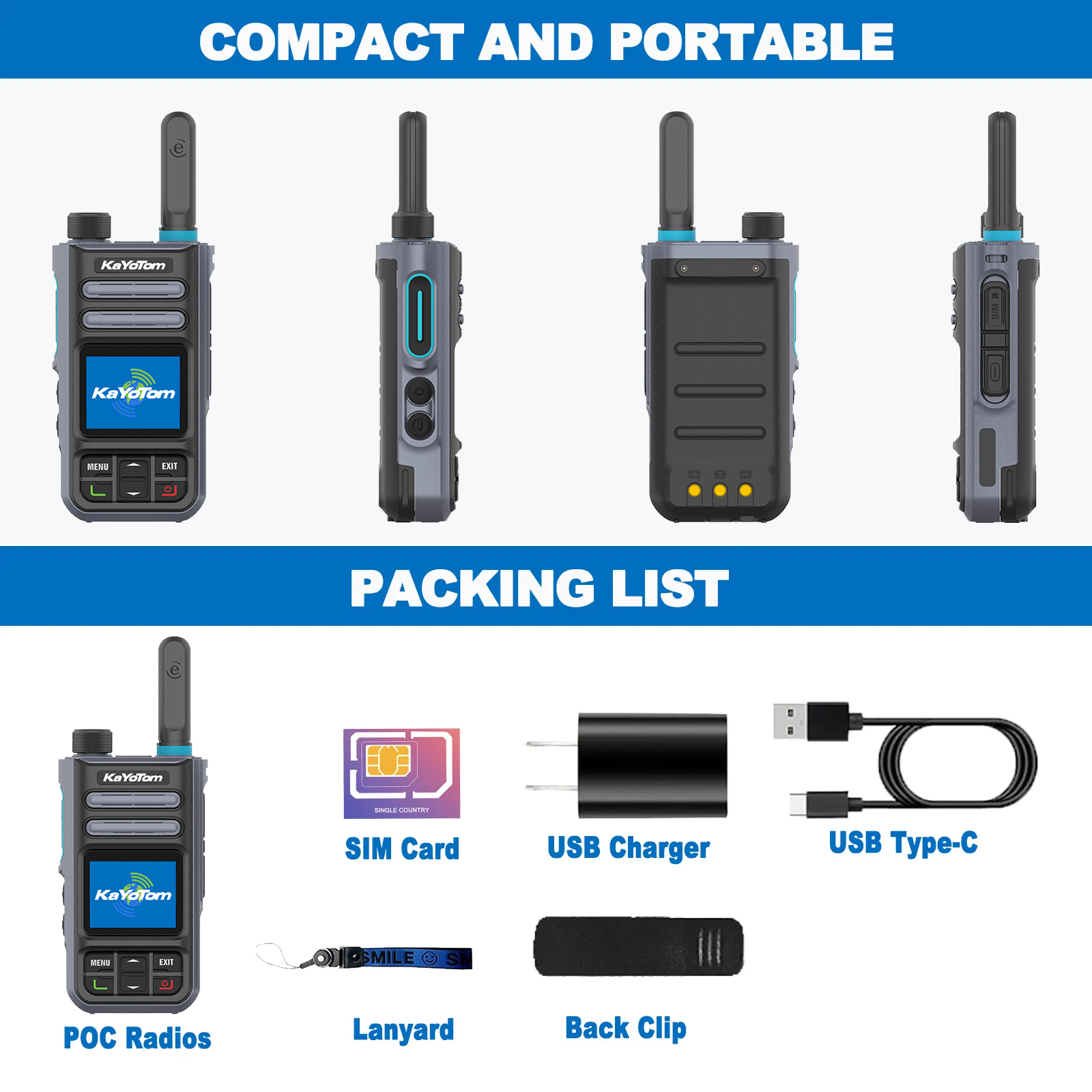 KaYoTom M16 Global POC Walkie Talkie