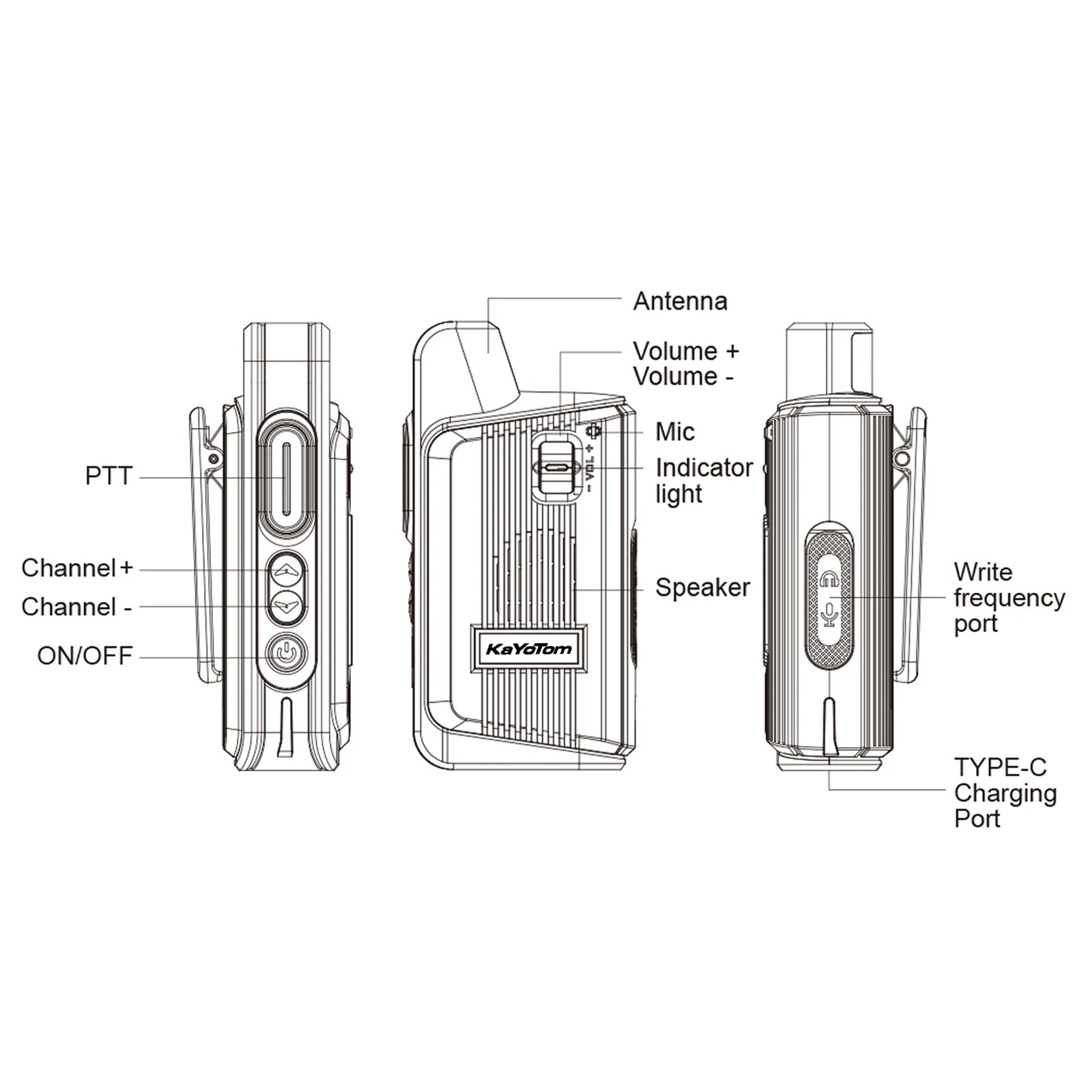 KaYoTom D12 Safety Emergency Two Way Radio - Professional and Efficient Two-Way Communication Tool
