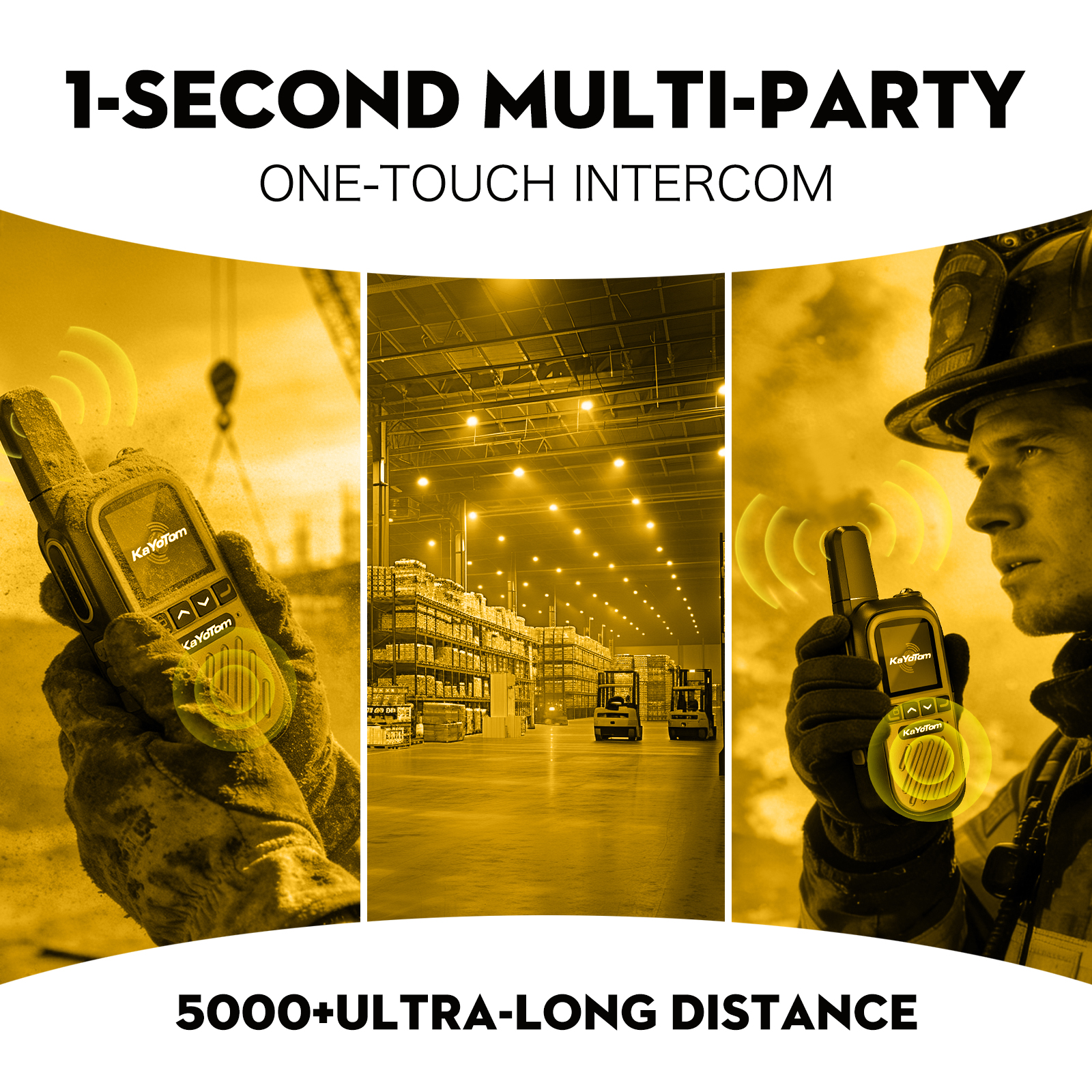 KaYoTom G12 Global Walkie Talkies Long Range Global Unlimited Range 4G LTE PoC Two-Way Radios (5000+ Miles) Rugged & Waterproof Rechargeable for Construction,Truck Fleets,Families 