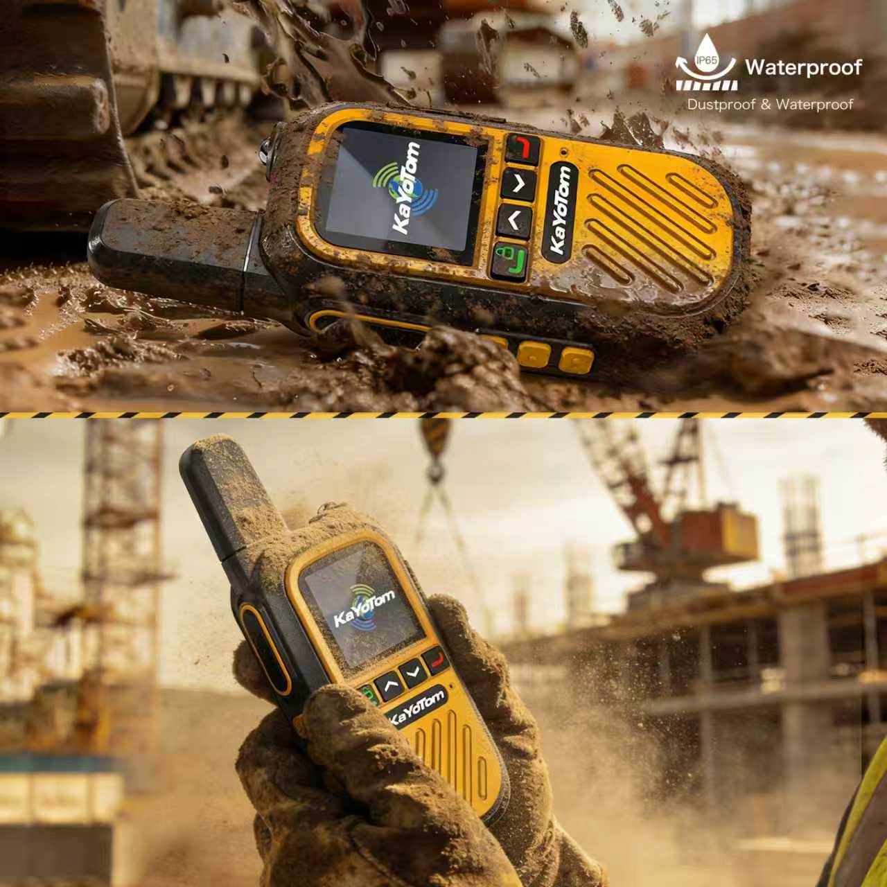 KaYoTom G12 Global Walkie Talkies Long Range Global Unlimited Range 4G LTE PoC Two-Way Radios (5000+ Miles) Rugged & Waterproof Rechargeable for Construction,Truck Fleets,Families 