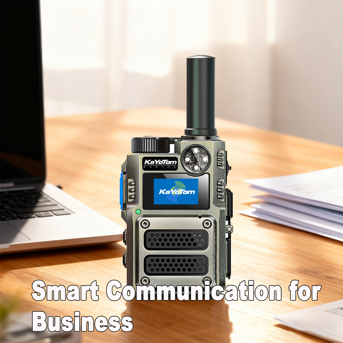 KaYoTom M12 Global Walkie Talkie Unlimited Range Encrypted Two-Way Radio - 72H Battery, HD Audio, SOS, Lightweight & LED Flashlight, 172 Countries Coverage