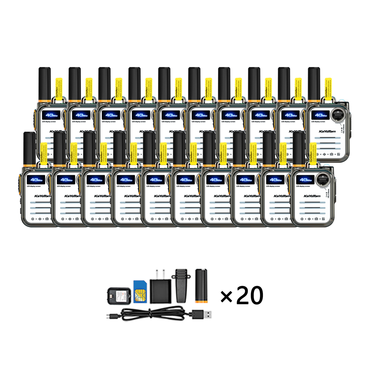 KaYoTom M22 Global Push To Talk (PTT) Walkie-Talkie, 5000KM Communication, Long - Lasting Battery, LED Illumination