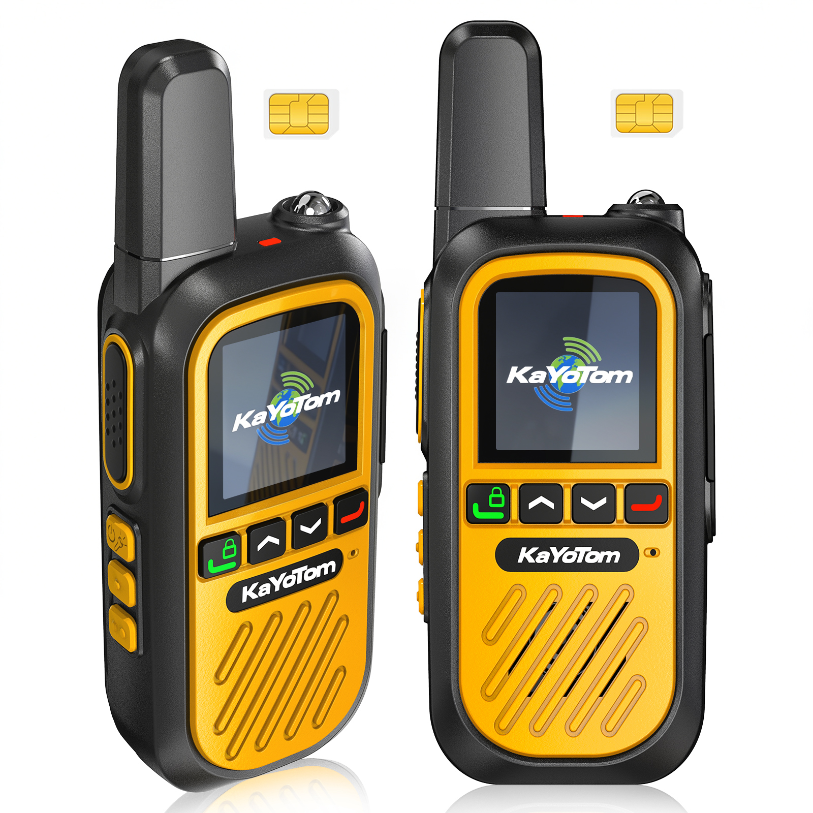 KaYoTom G12 Global Walkie Talkies Long Range Global Unlimited Range 4G LTE PoC Two-Way Radios (5000+ Miles) Rugged & Waterproof Rechargeable for Construction,Truck Fleets,Families 