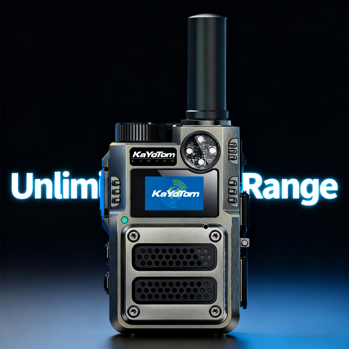 KaYoTom M12 Global Walkie Talkie Unlimited Range Encrypted Two-Way Radio - 72H Battery, HD Audio, SOS, Lightweight & LED Flashlight, 172 Countries Coverage