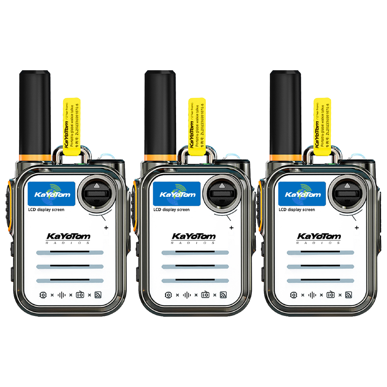 KaYoTom M22 Global Walkie Talkie Unlimited Range Encrypted Two-Way Radio - 72H Battery, Lightweight & LED Flashlight, 172 Countries Coverage