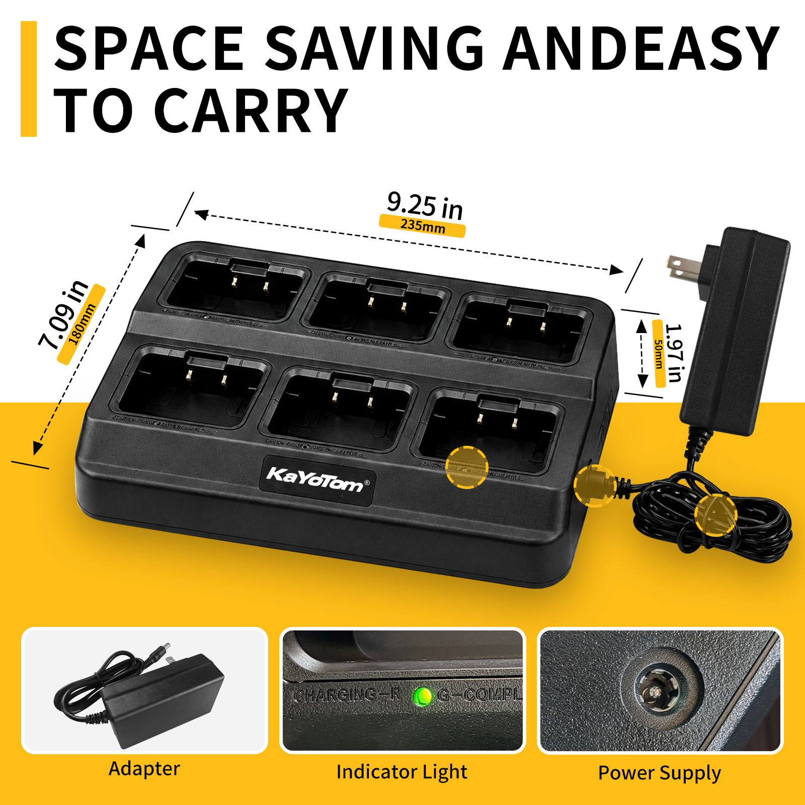 KaYoTom G12 Dedicated 6-Port Desktop Charger