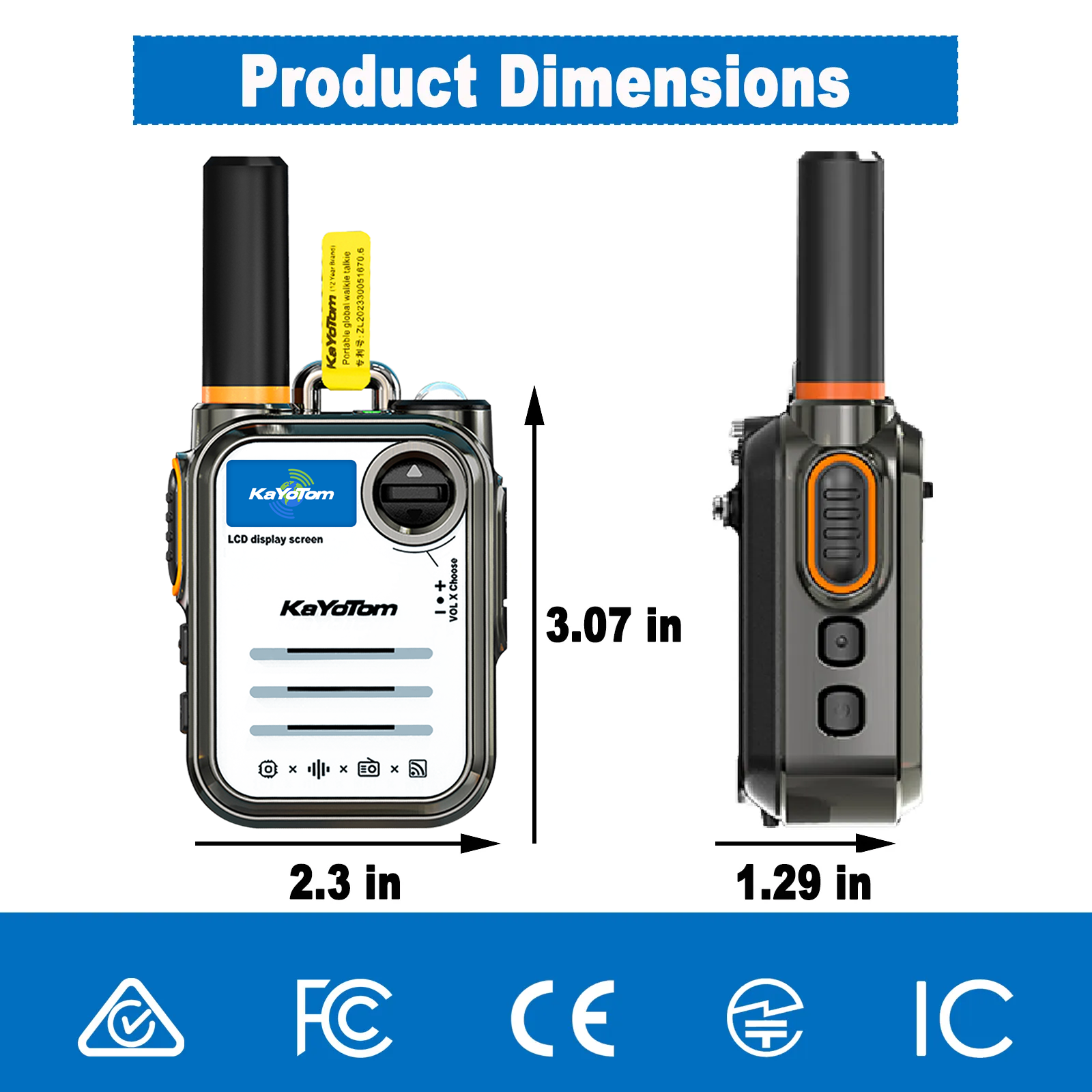 KaYoTom M22 Global Walkie Talkie POC Radio Encrypted Long Range Two-Way Radio